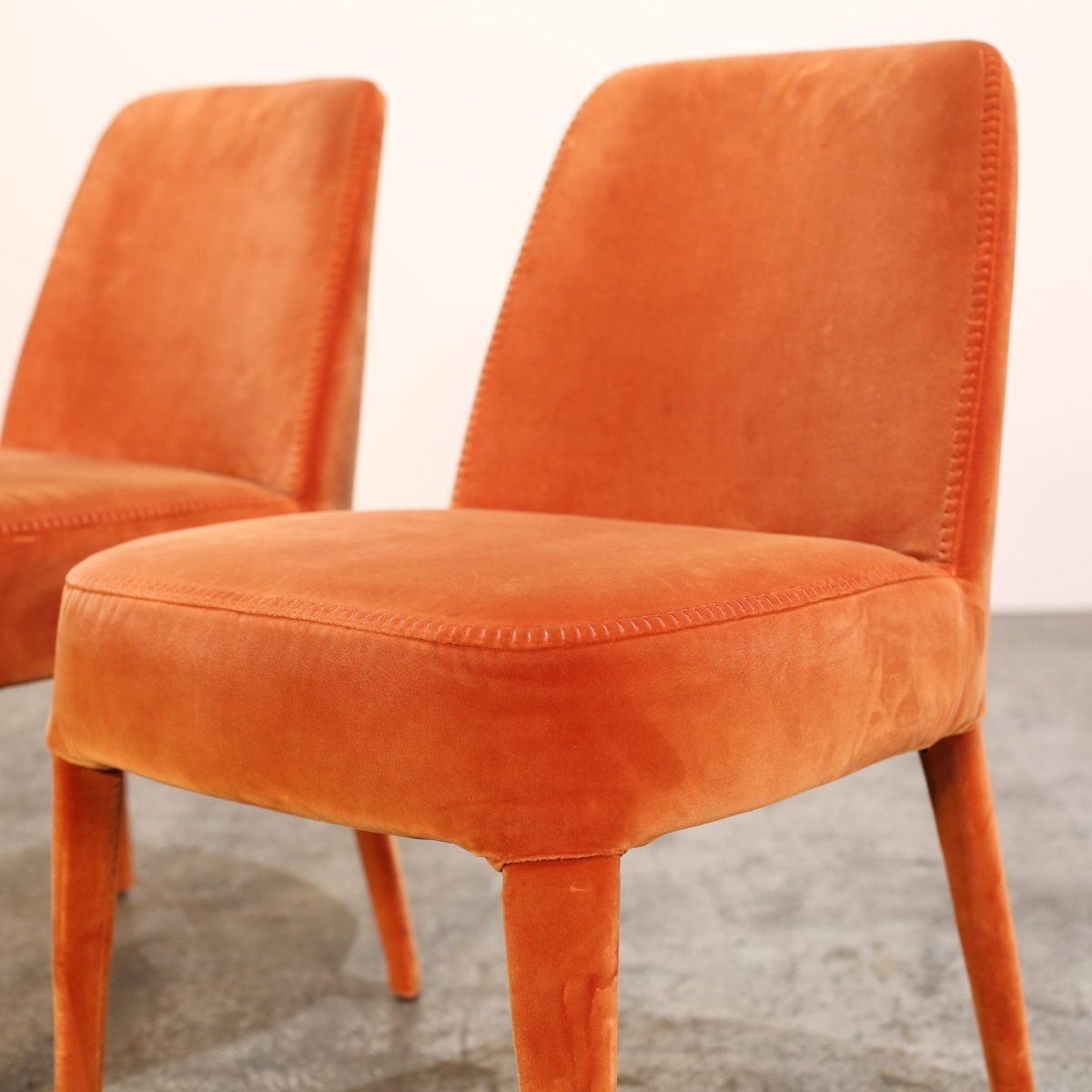 Maxalto Orange Febo Dining Chair By Antonio Citterio, Set Of Two photo Furniture