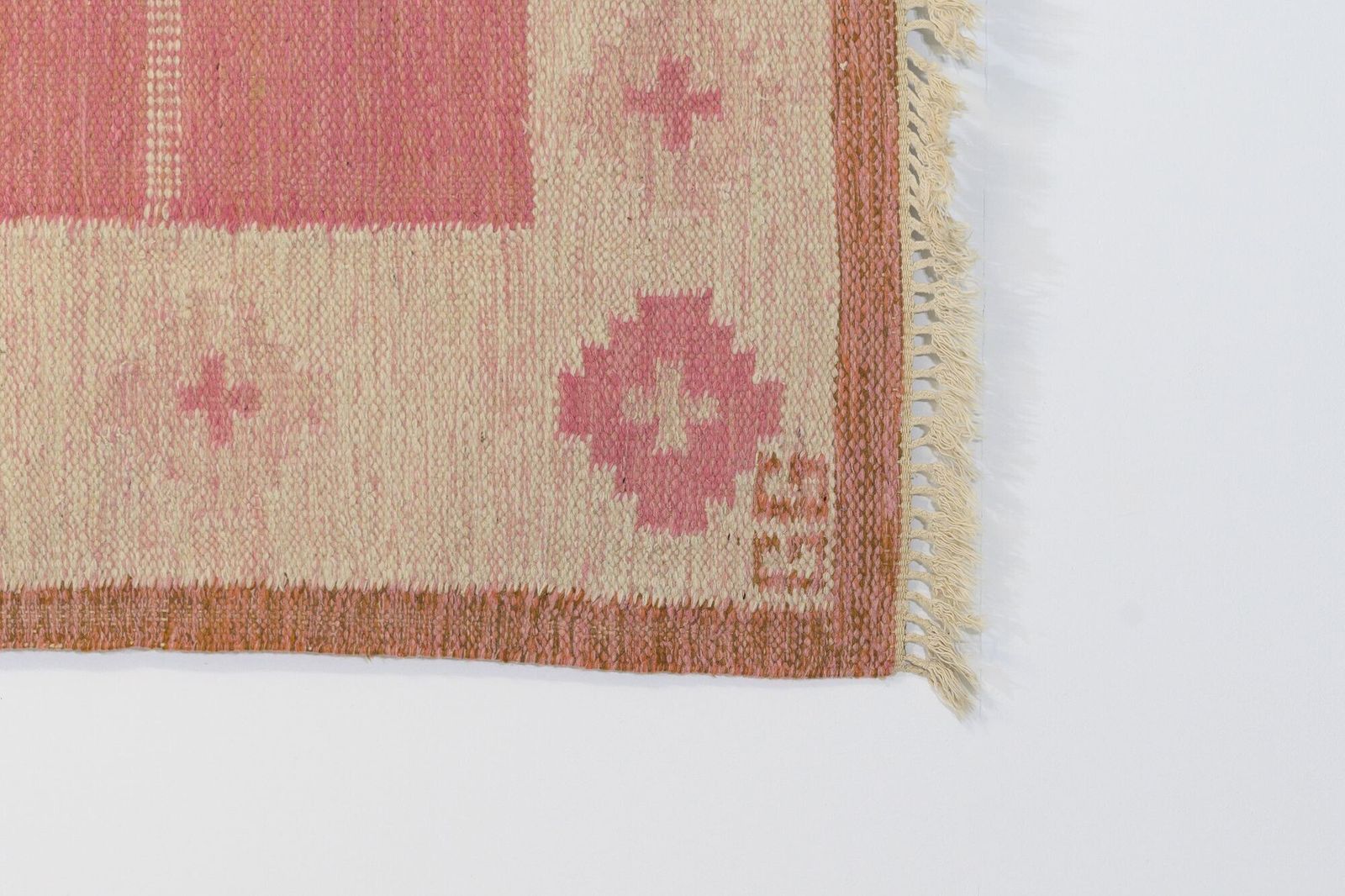 Swedish Kilim In Tones Of Pink photo Textiles