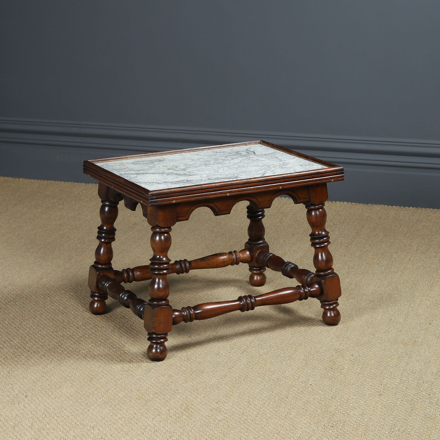 French Victorian Rectangular Walnut Small Occasional / Side / Coffee Somerset Map Table (Circa 1890) photo furniture