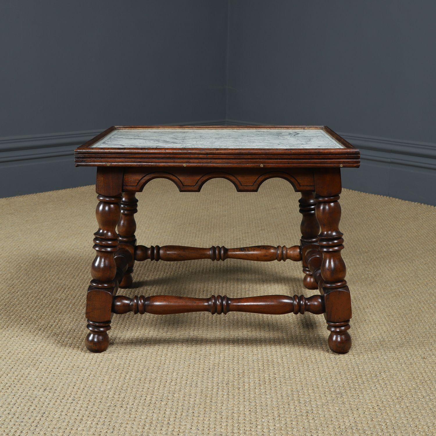 photo buy French Victorian Rectangular Walnut Small Occasional / Side / Coffee Somerset Map Table (Circa 1890)