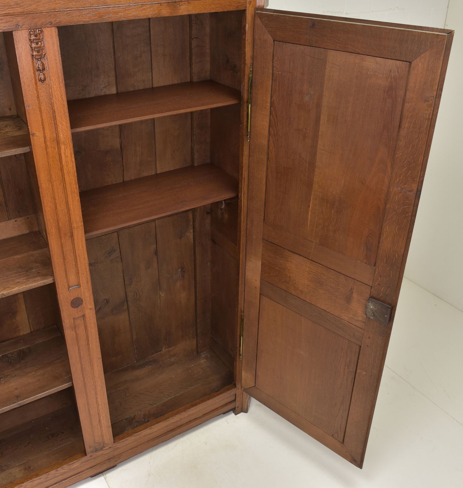Hallway Cupboard Restored Biedermeier Oak Wardrobe Hall Cupboard photo 2464.0