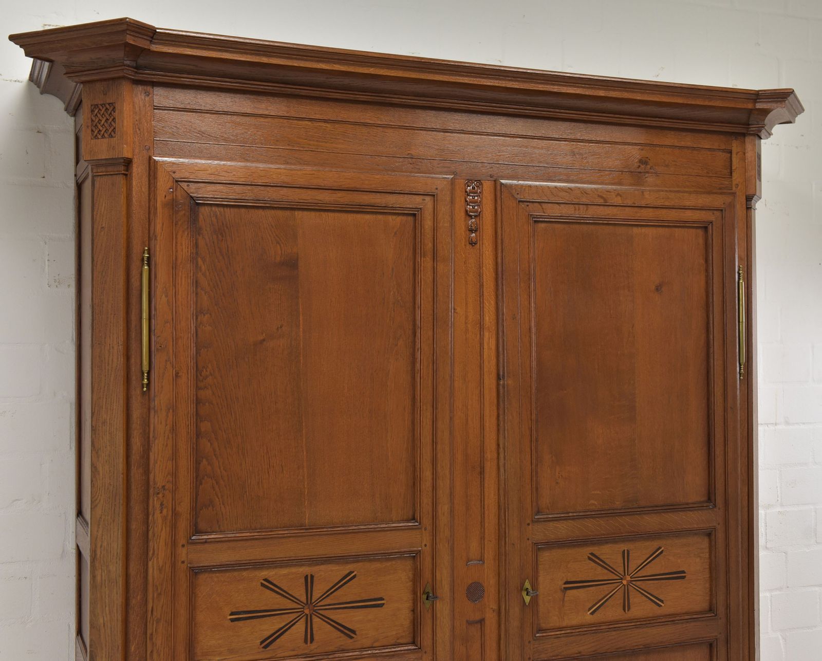 photo furniture Hallway Cupboard Restored Biedermeier Oak Wardrobe Hall Cupboard