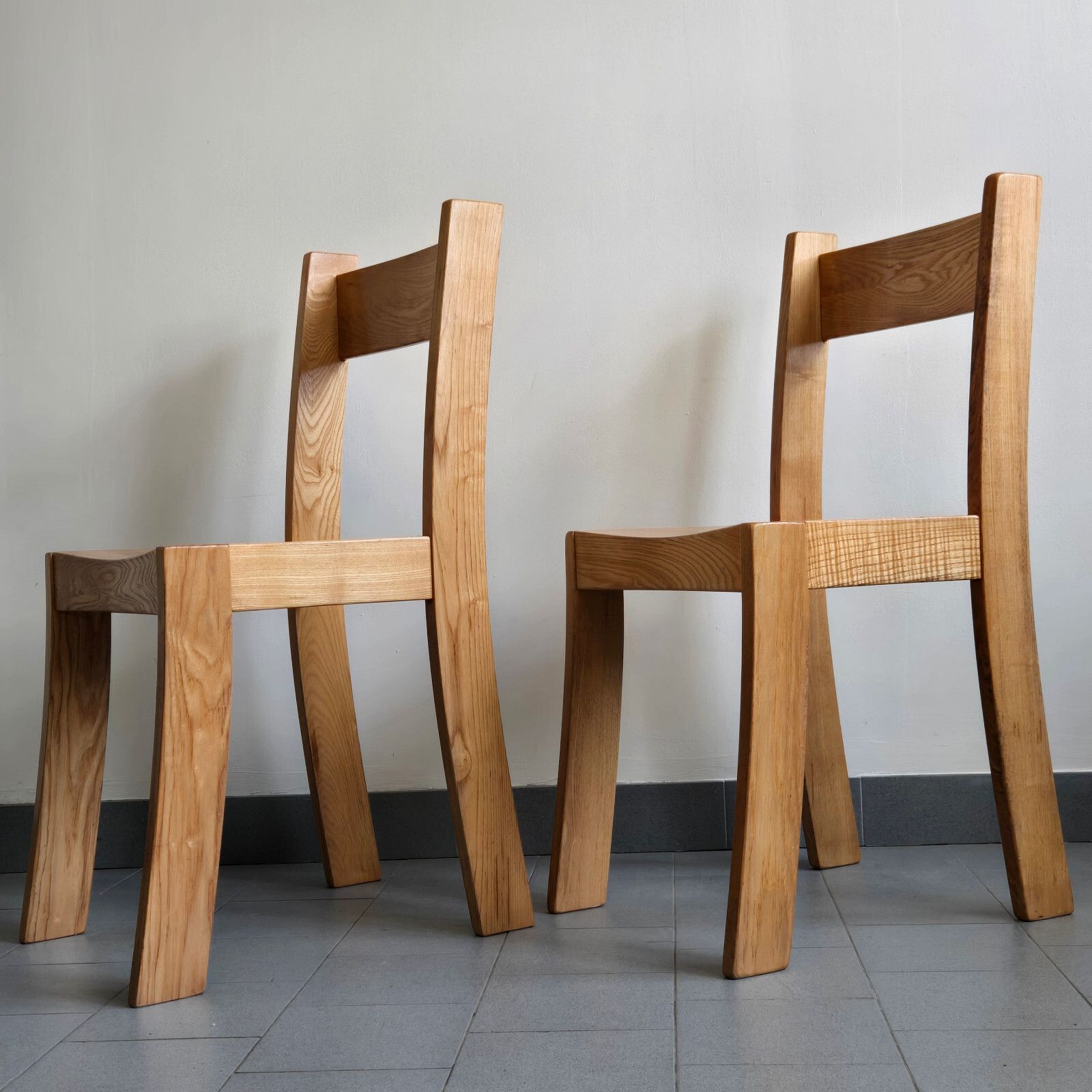 Gorgeous Pair Of Vintage 1970 Elm Chairs Dlg Charlotte Perriand Chapo photo Furniture