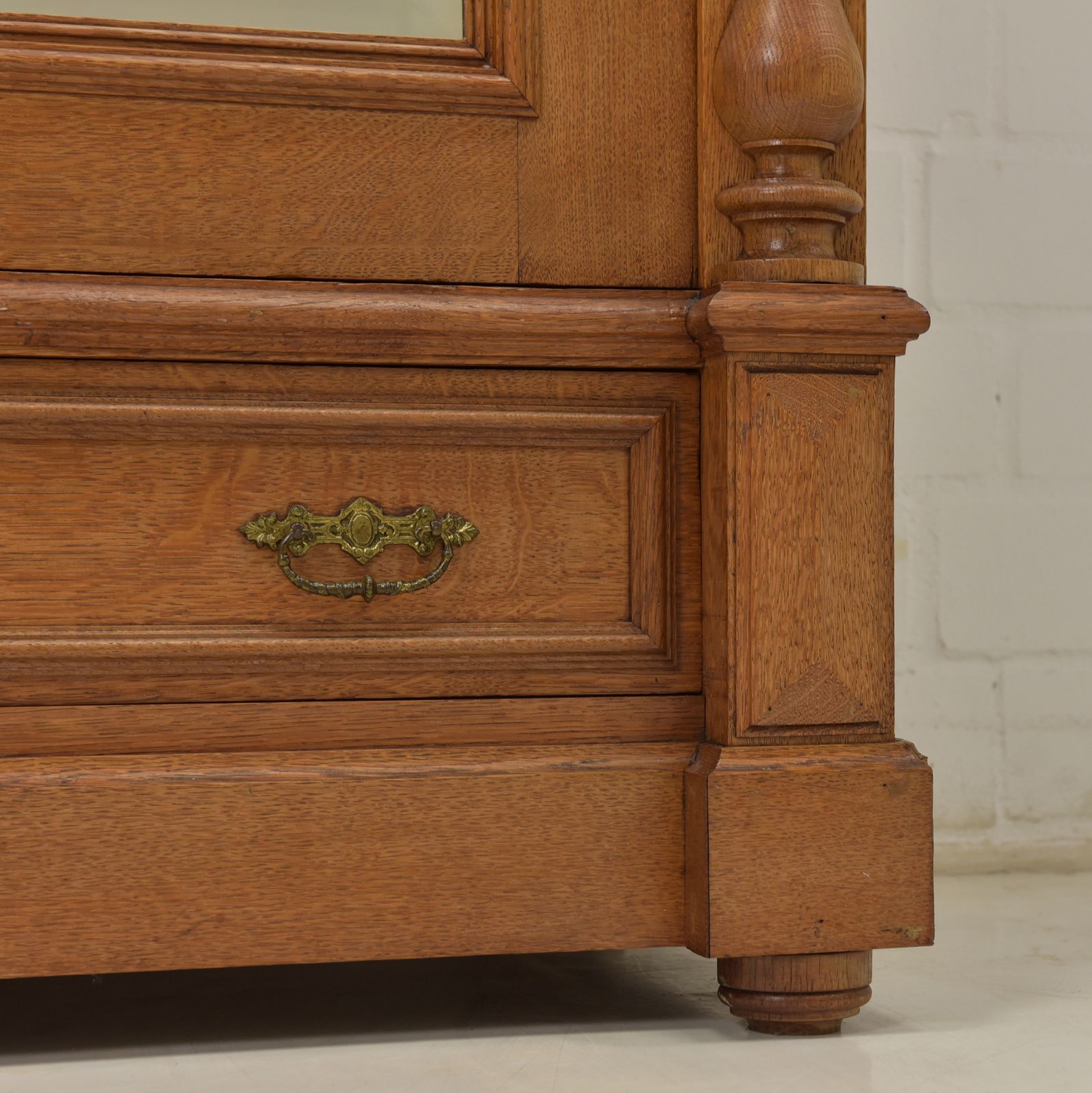 One Door Wardrobe Restored Wilhelminian Era Oak Shelving Unit photo buy