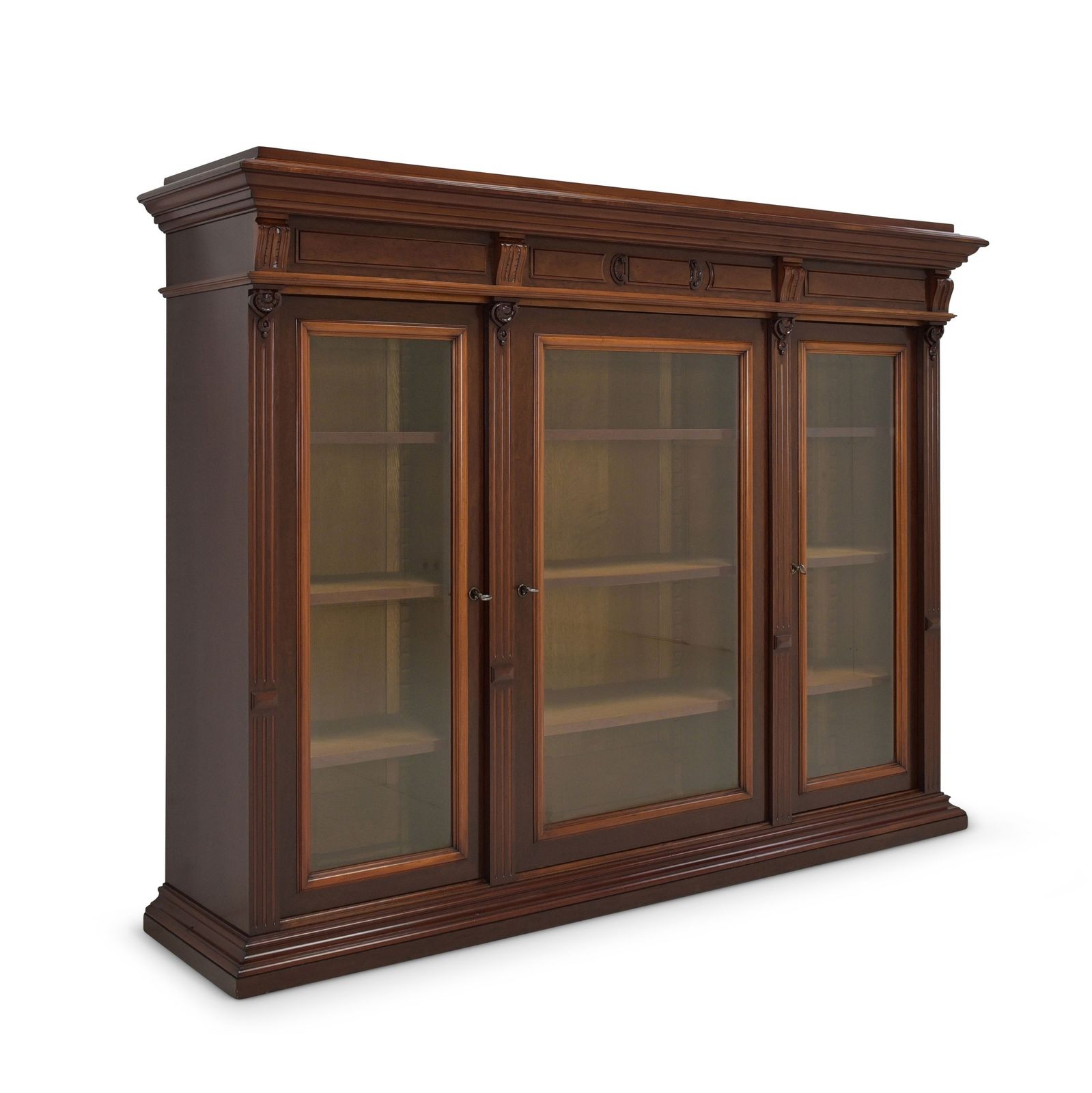 Display Cabinet 2 Of 2 Restored Mahogany Wilhelminian Period Low Wide