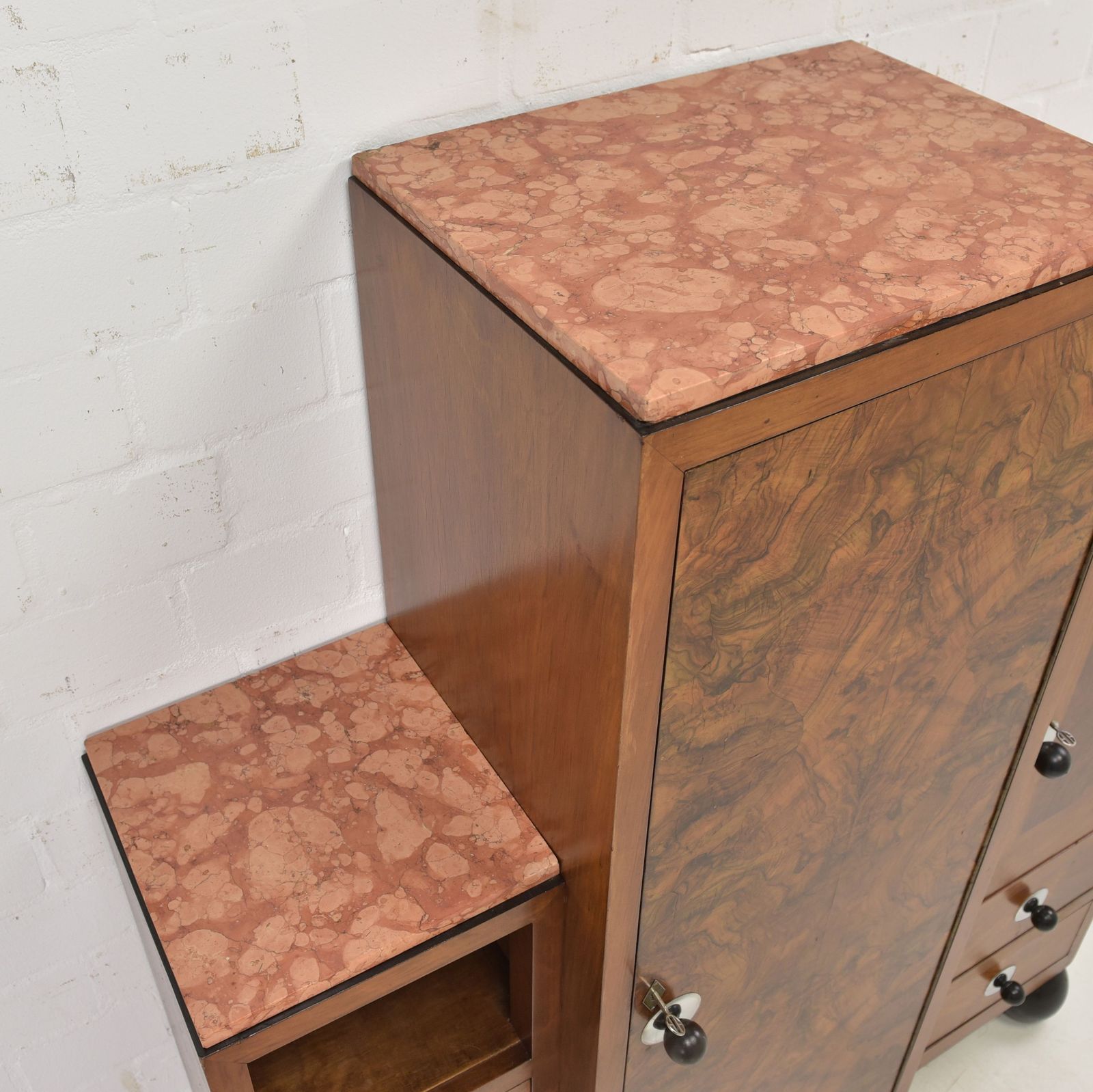 Display Cabinet Restored Art Deco Circa 1930, Walnut Vertico photo buy