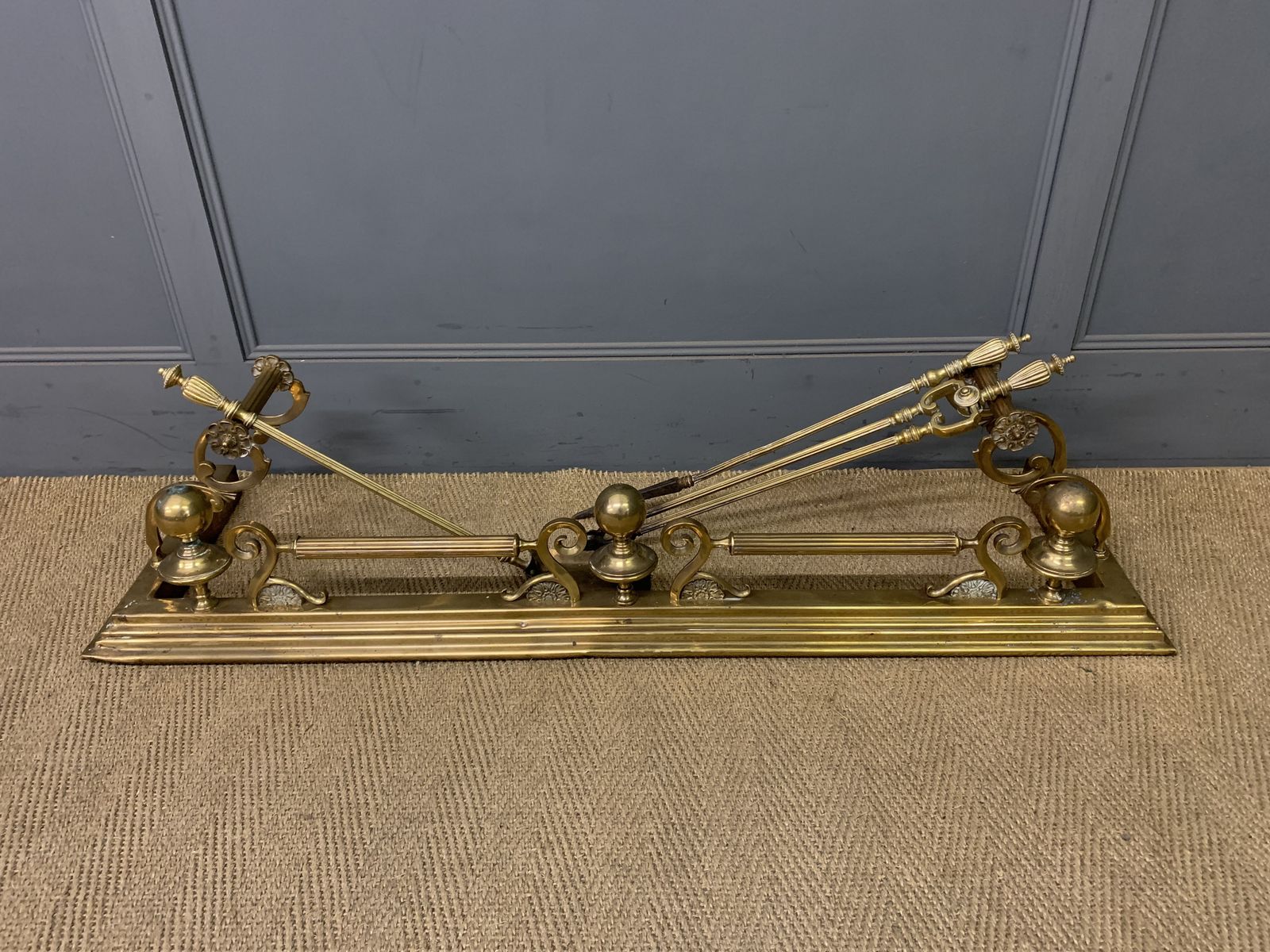 Victorian Brass Fender Set photo 495.0