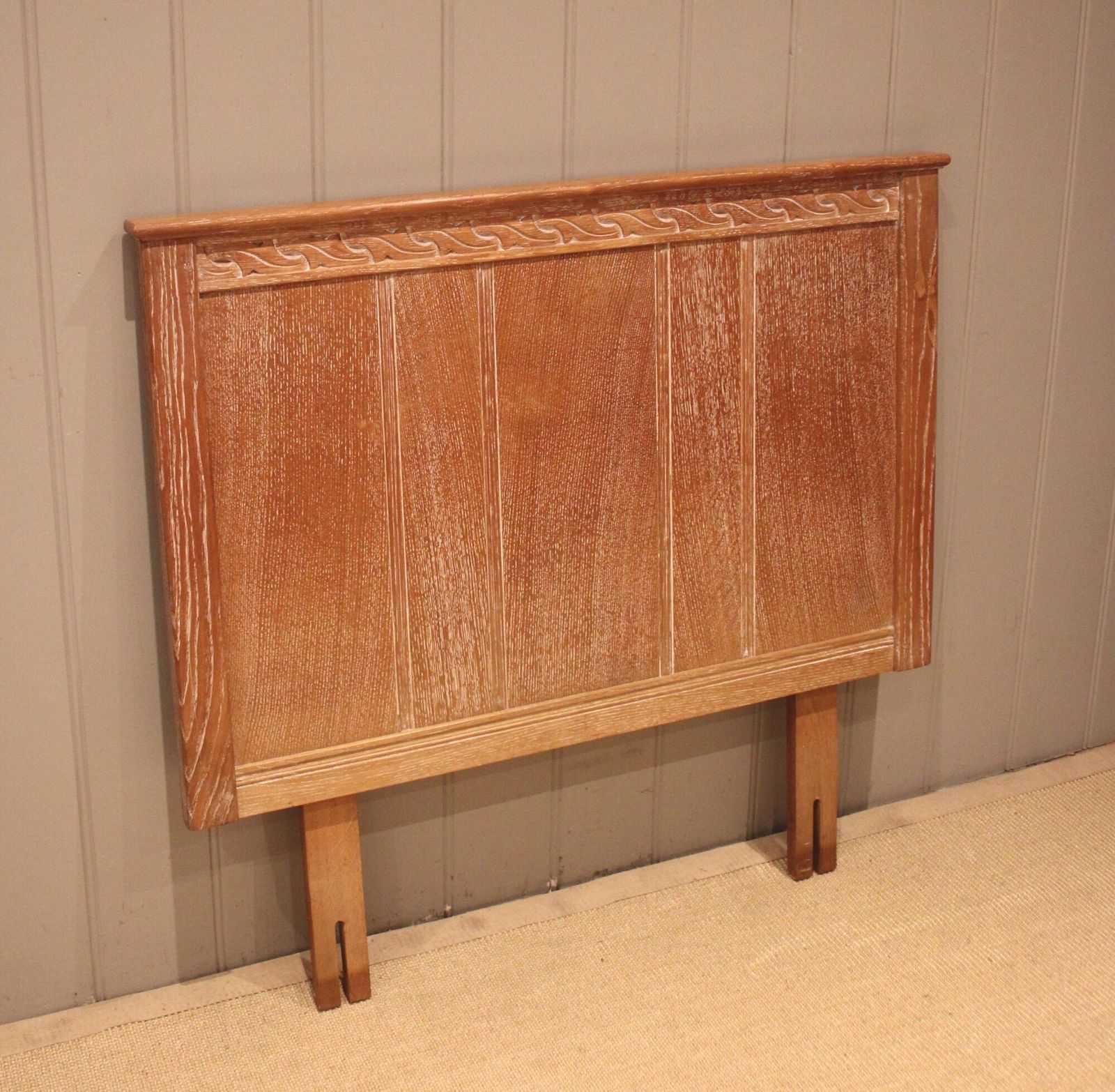 Single Limed Oak Headboard photo for sale