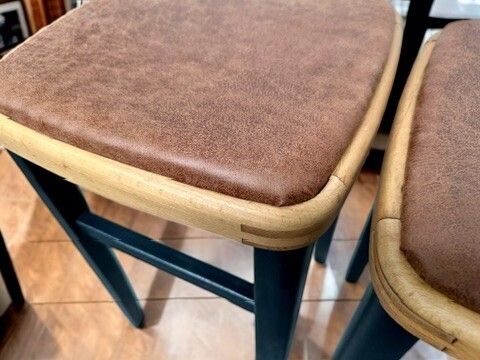 Vintage Wooden Stool   Set Of 4 photo vinterior