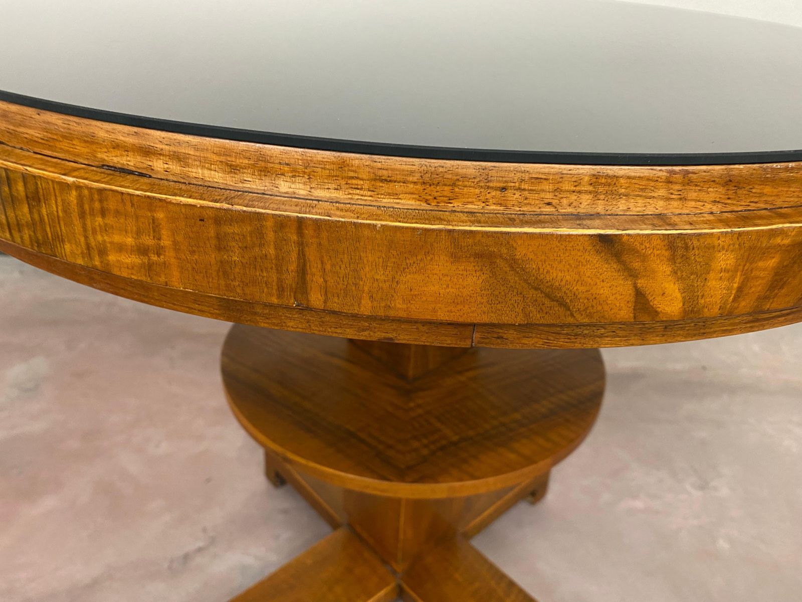 Art Deco Card Table With Black Glass Top photo 1112.0