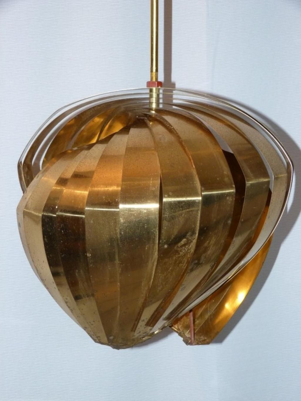 Vintage Brass Hanging Lamp By Louis Weisdorf For Lyfa, 1960s photo furniture