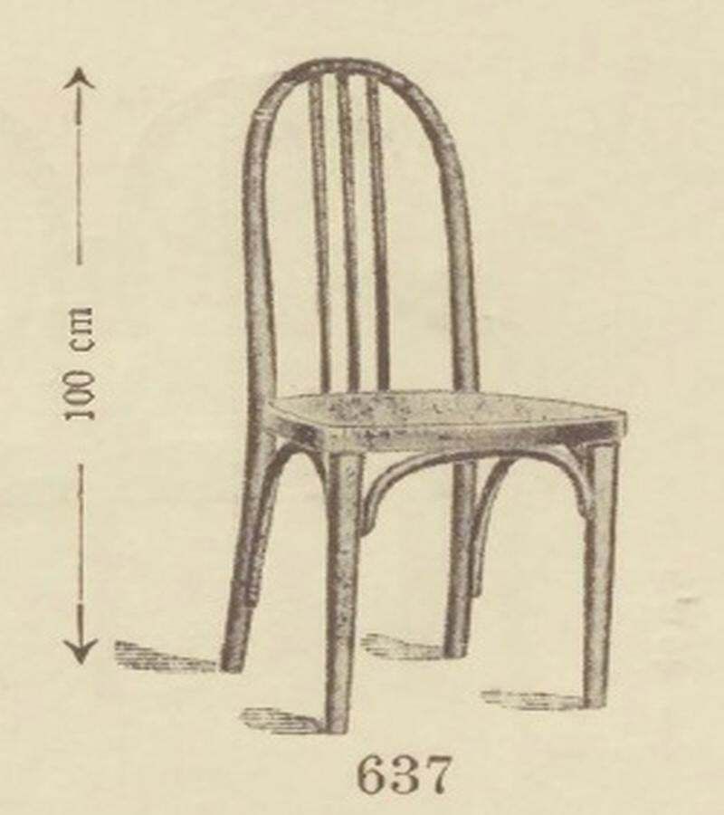 Pair Of Secession Josef Hoffmann Chairs No.637 Ex. By Thonet photo buy