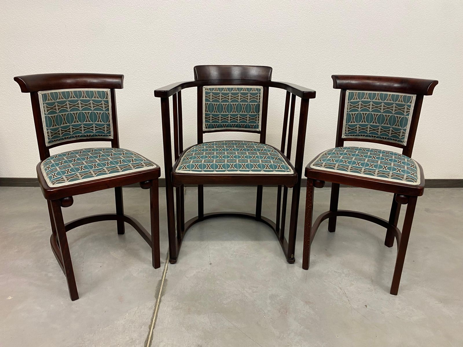 Pair Of Salon Chair No.423 By Josef Hoffmann For J&J Kohn photo Furniture