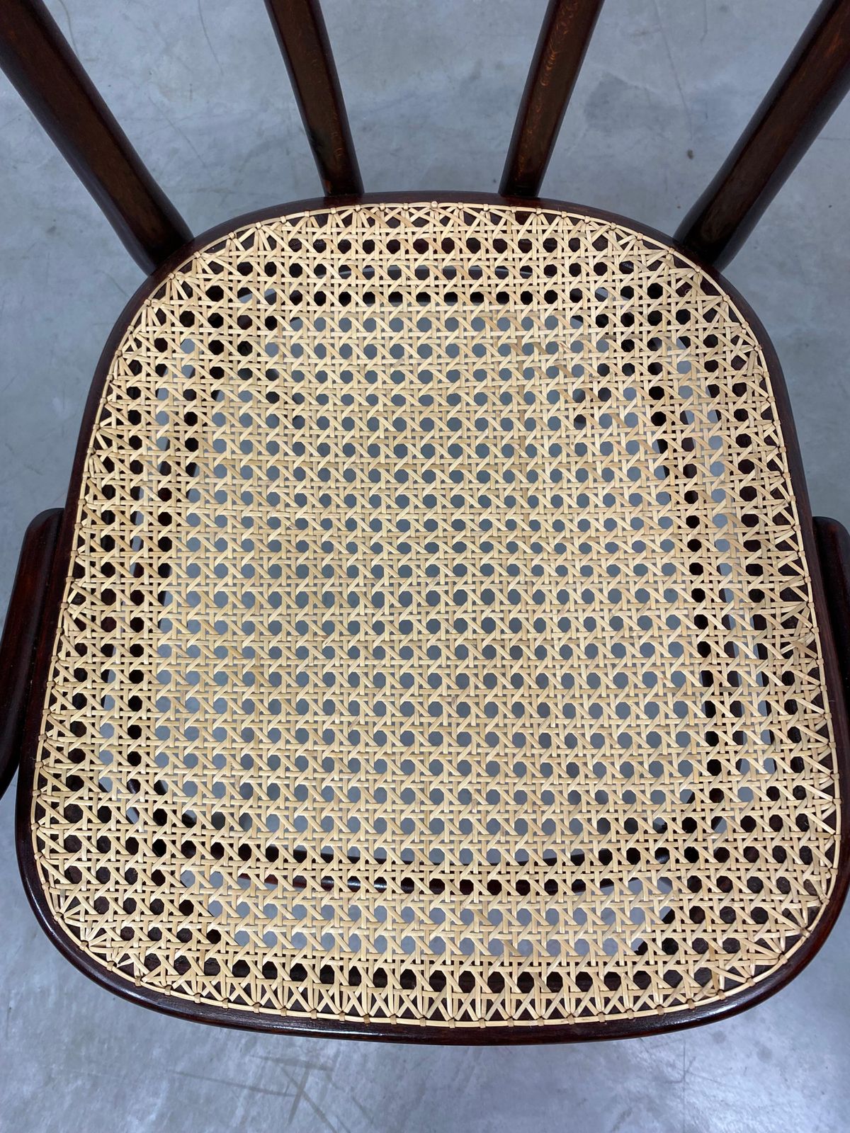 Thonet Office Chair With Rattan Seat photo vintage