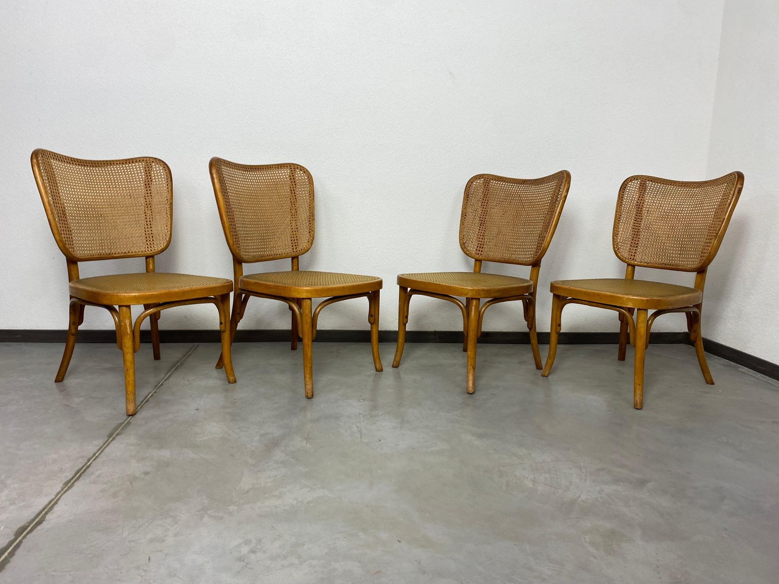 Set Of 4 Chairs Model A821 By Adolf Gustav Schneck For Thonet Mundus photo furniture
