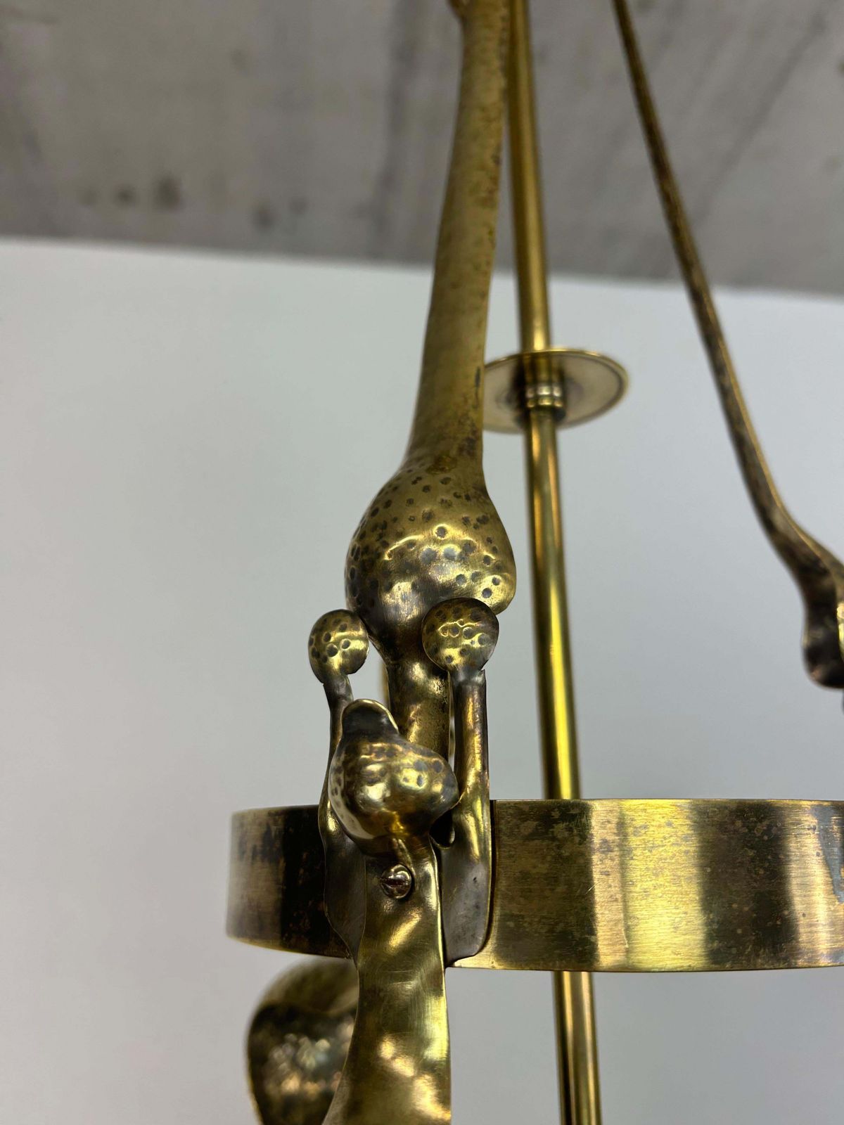 Lighting Jugendstil Brass Chandelier By Koloman Moser photo