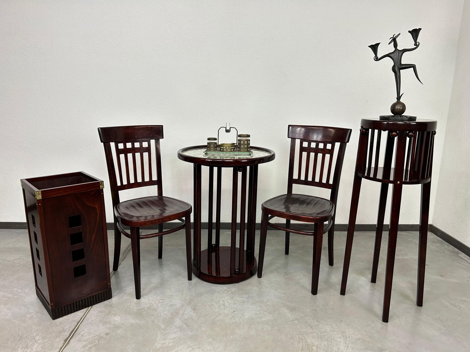 photo furniture Jugenstil Umbrella Holder Attr. To Josef Hoffmann/Kolo Moser