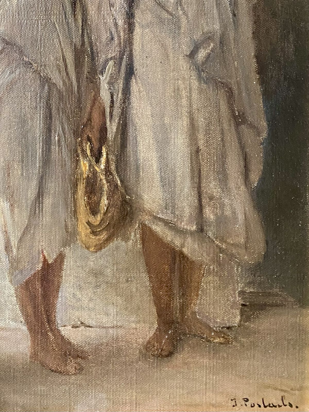 Jean François Portaels (1818 – Brussel – 1895), 'Oriental Girls – Mediants à Tanger' photo vintage