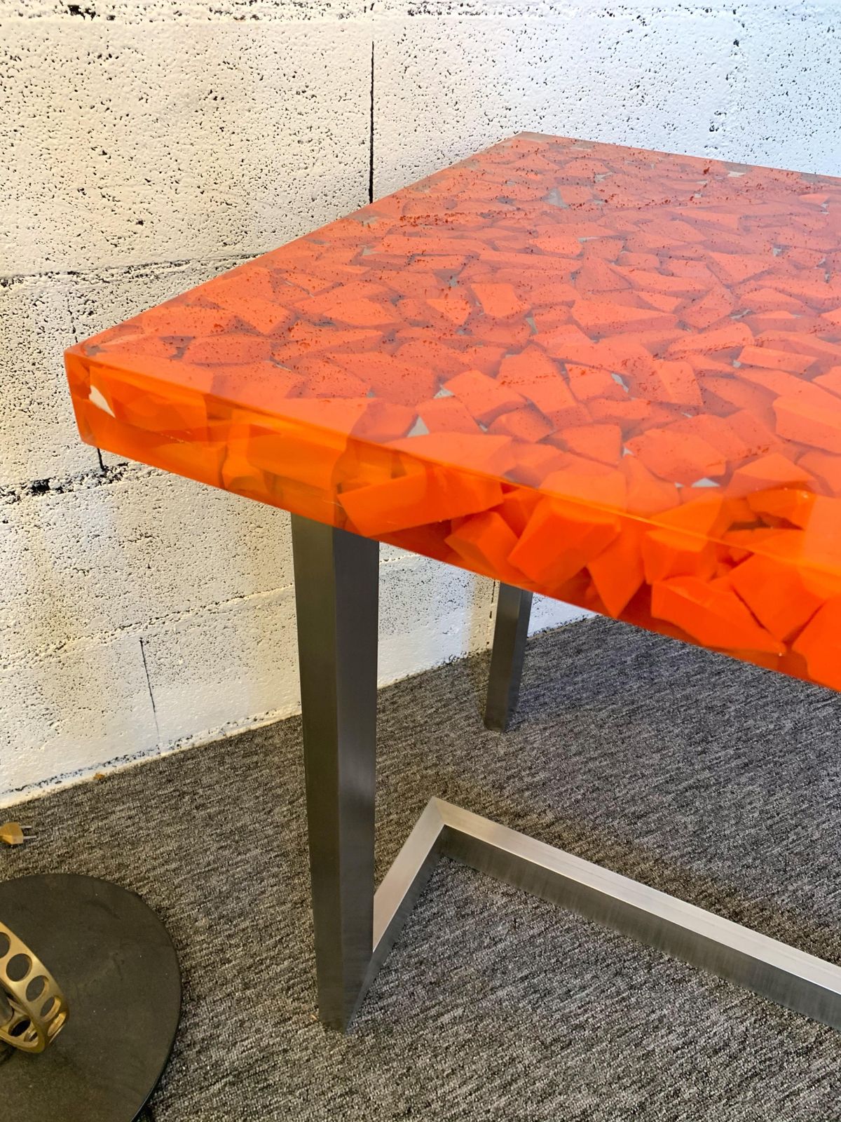 photo for sale Resin Fractal Inclusion Console Table Desk By Thomas Brant, France, 2014