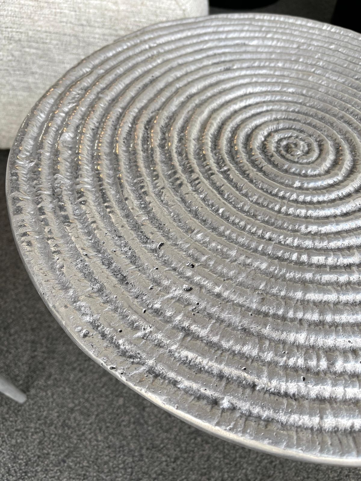 Pair Of Cast Metal Side Tables, Italy, 1990s photo furniture