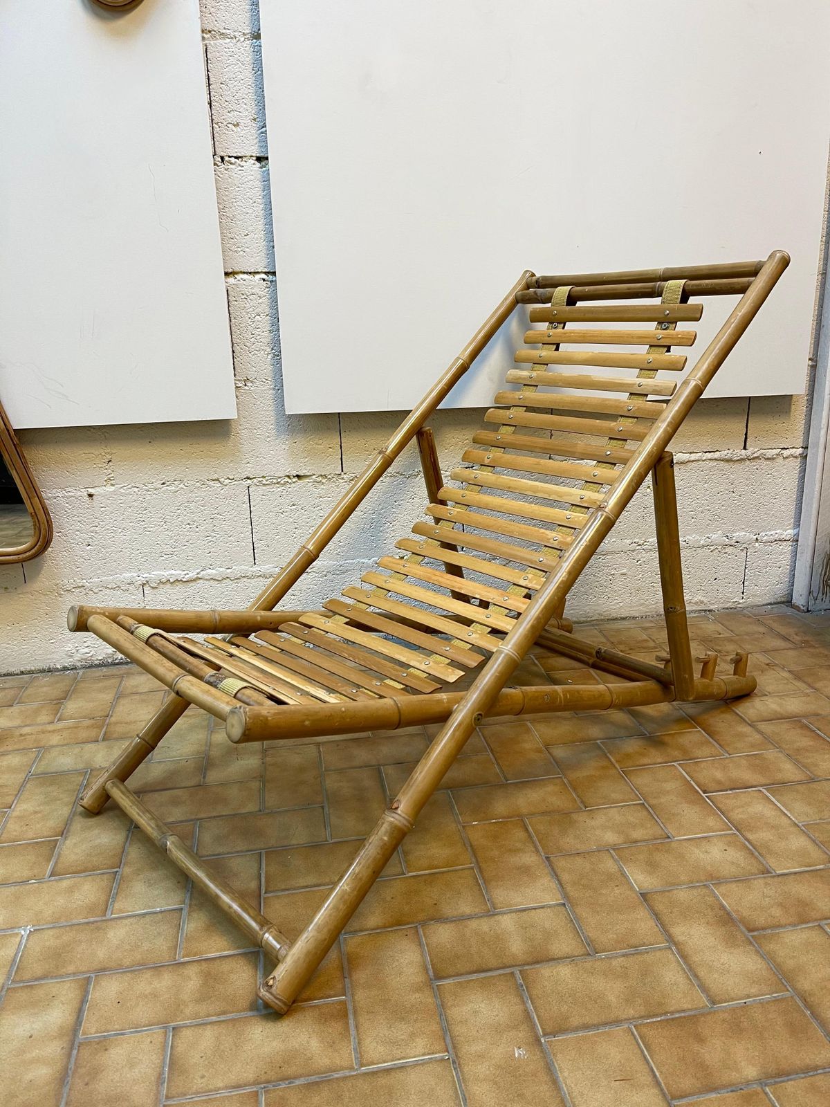 photo vinterior Bamboo Lounge Chair, Italy, 1980s