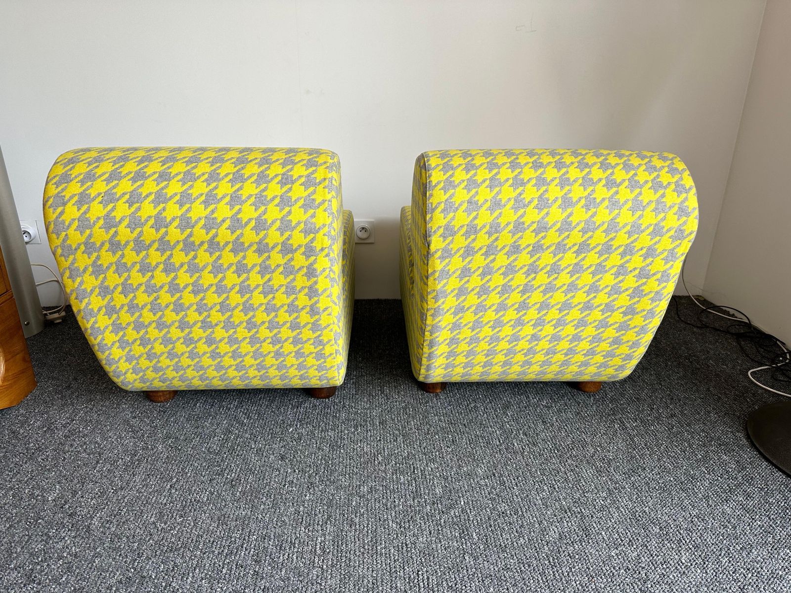 Furniture Mid Century Modern Pair Of Slipper Chairs P. Italy, 1970s photo
