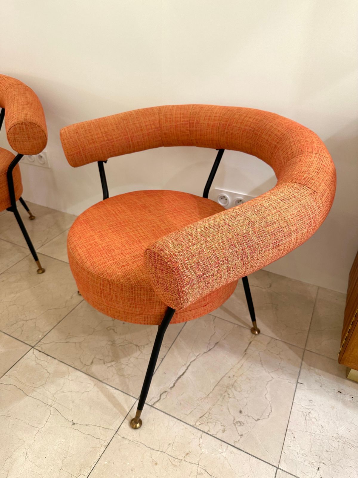 Mid Century Modern Pair Of Armchairs By Ipe Bologne, Italy, 1950s photo 4960.0