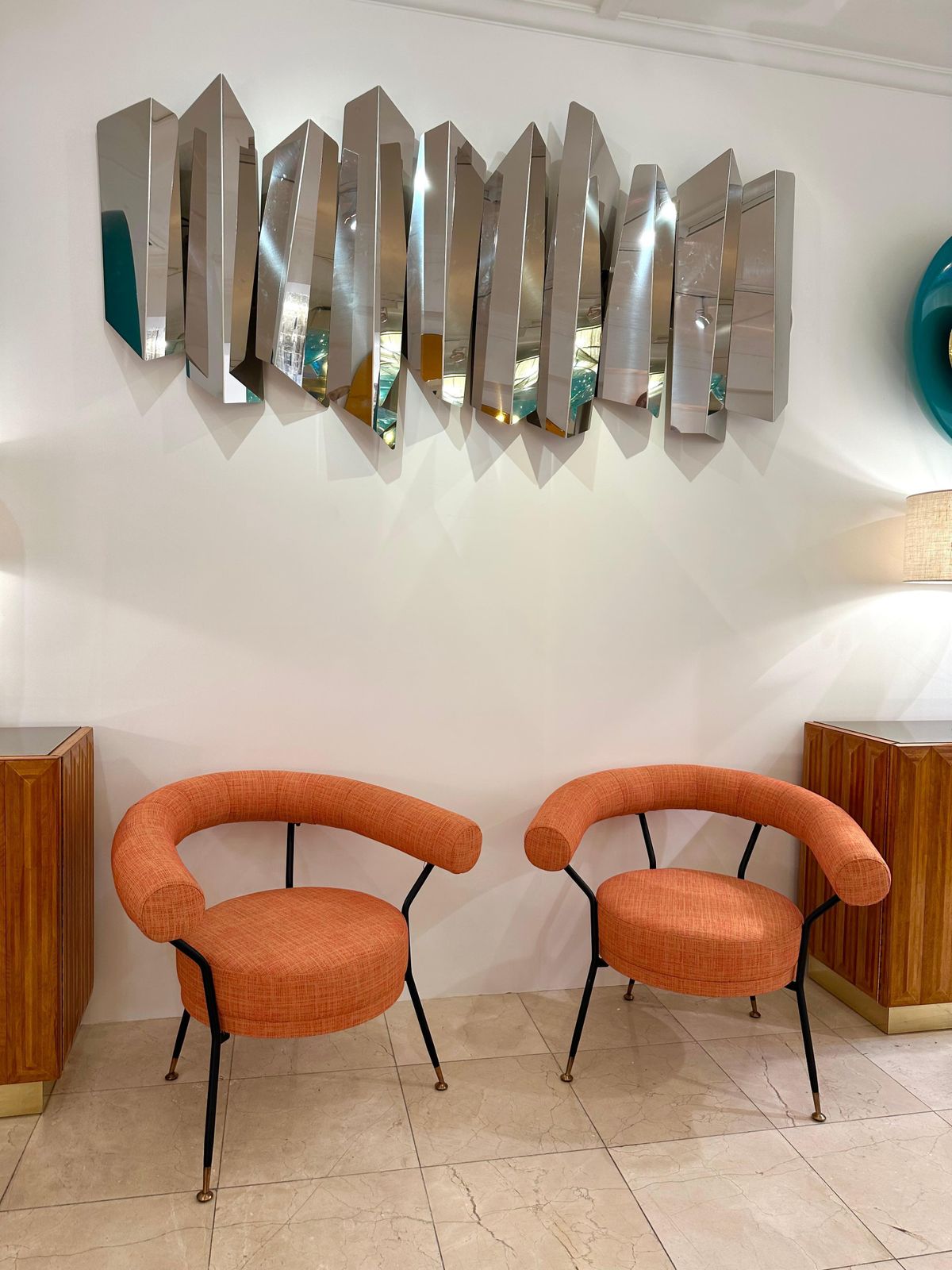 photo furniture Mid Century Modern Pair Of Armchairs By Ipe Bologne, Italy, 1950s