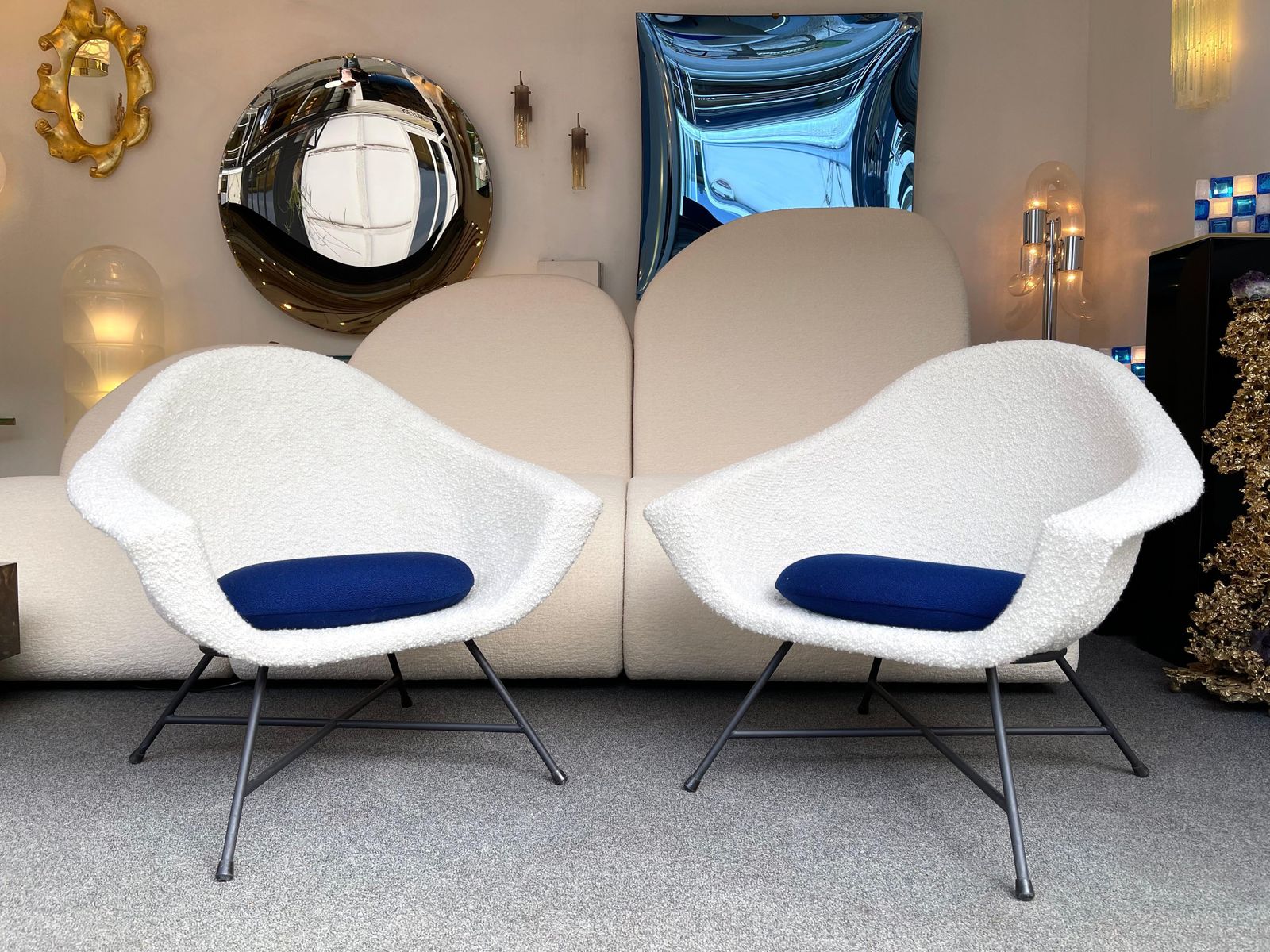 photo furniture Pair Of Armchairs 58 By Dangles & Defrance For Burov. France, 1950s