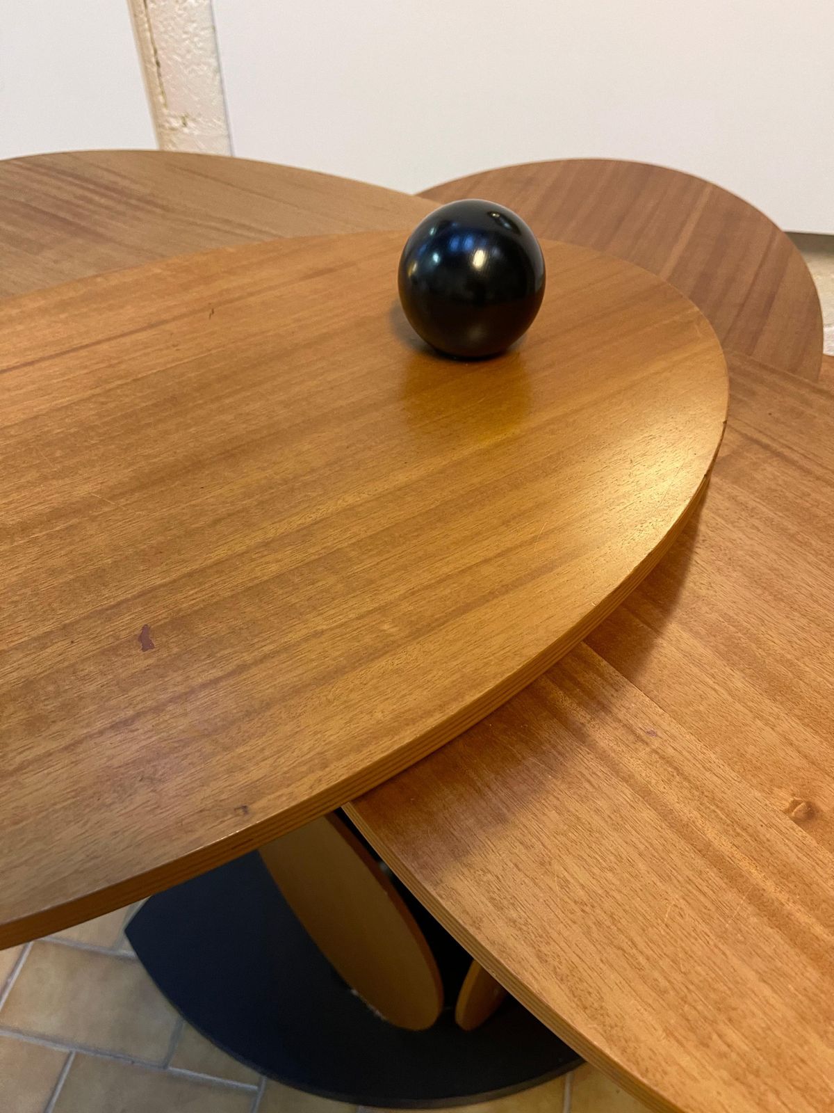 Wood Flower Modular Table. Italy, 1980s photo vinterior