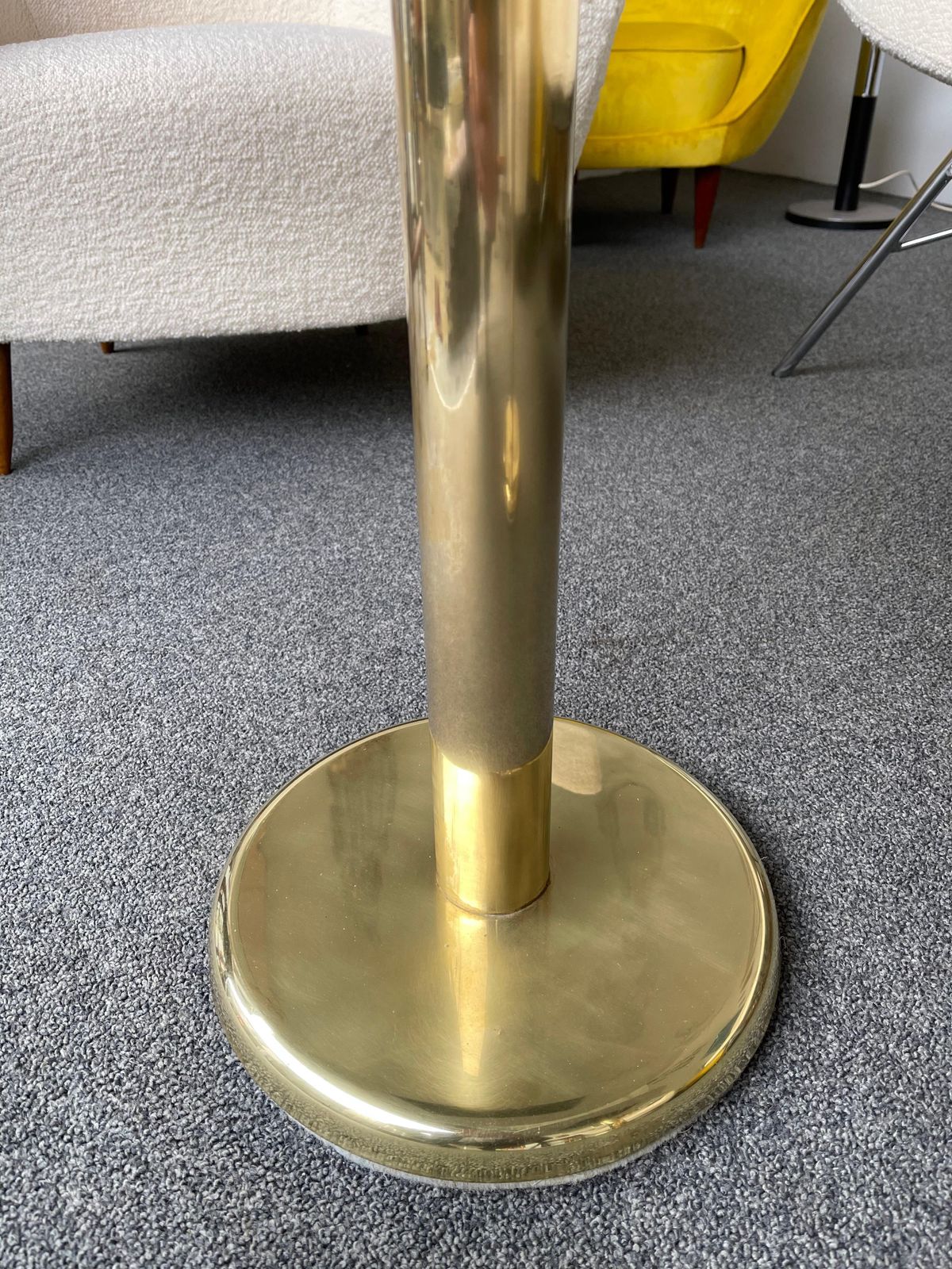 Pair Of Brass And Marble Side Table, Italy, 1970s photo vintage