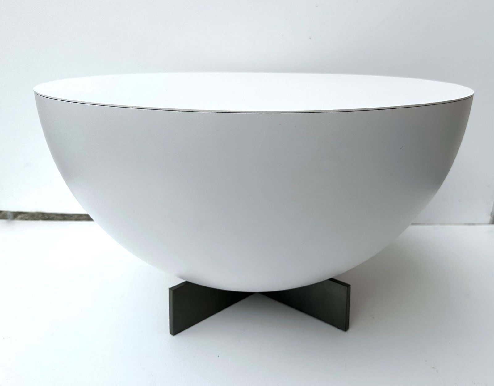 Pair Of Side Tables Lacquered Metal By Neil David. Netherland, 2000s photo vintage