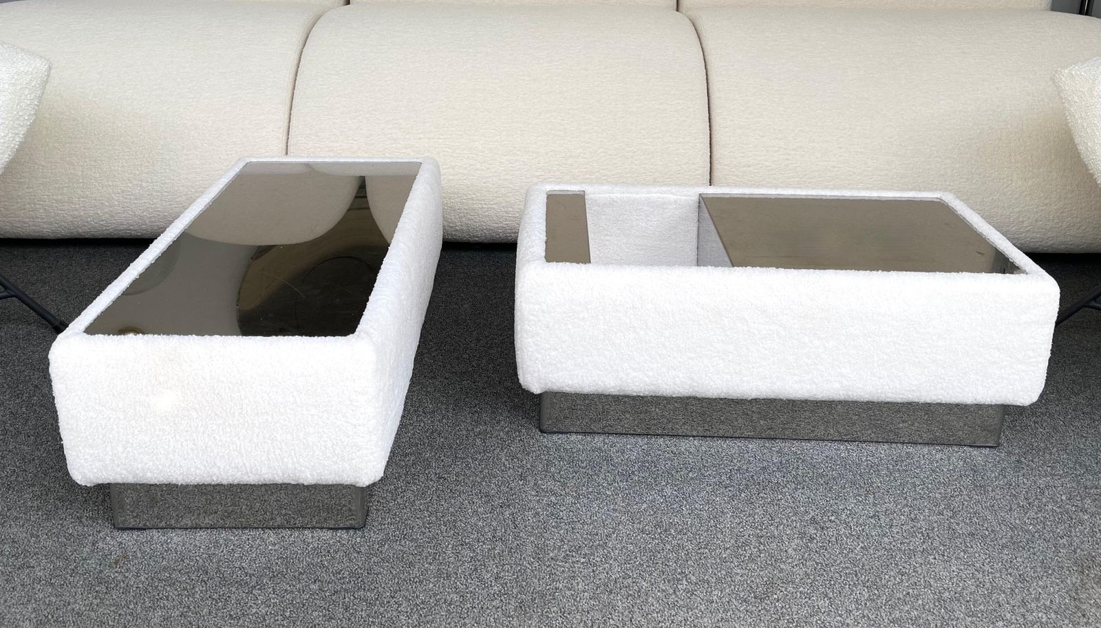 photo vinterior Pair Of Side Tables Kenthia By Ernesto Radaelli For Saporiti, Italy, 1970s