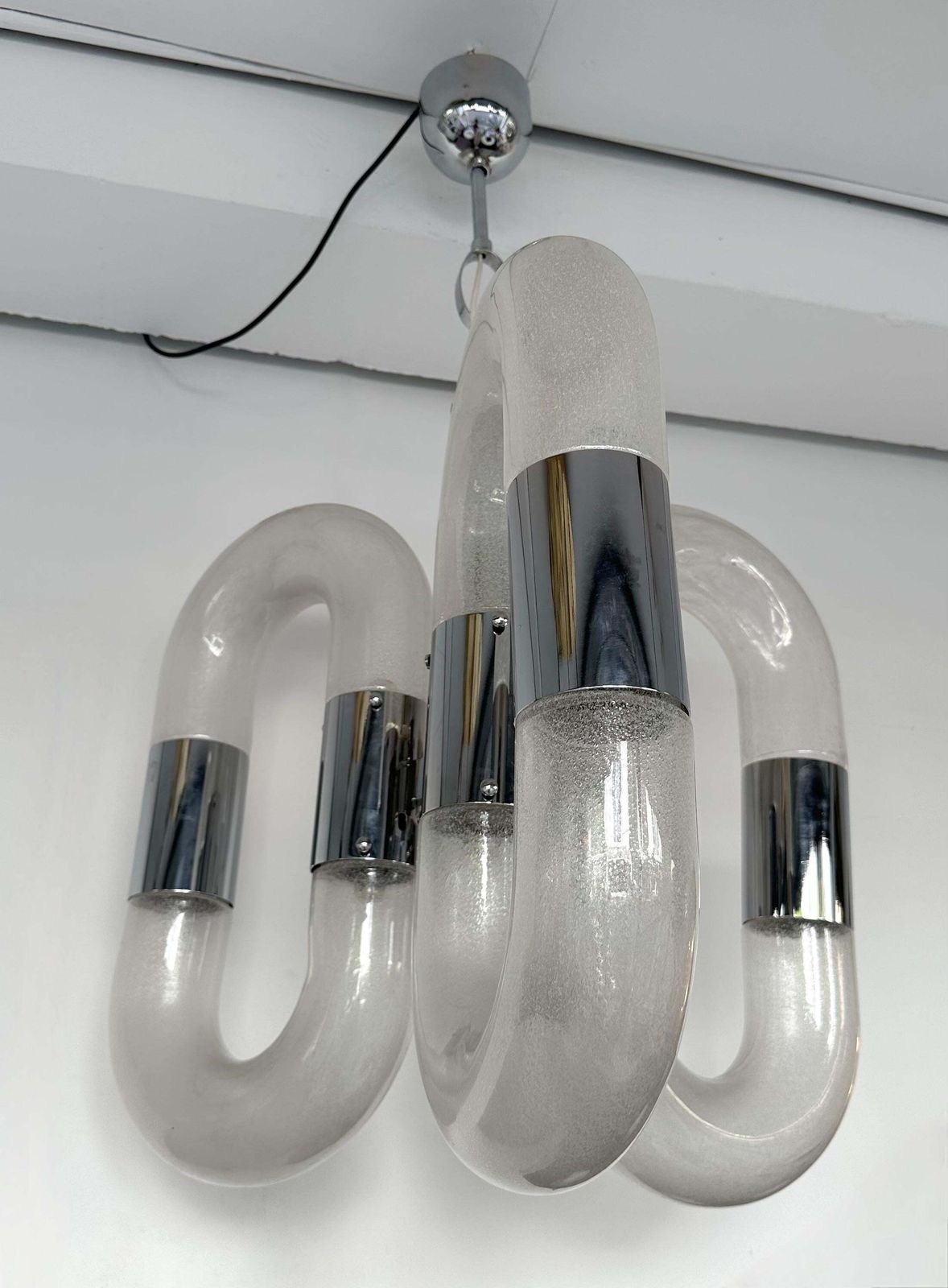 Chandelier Murano Glass And Metal By Aldo Nason For Mazzega, Italy, 1970s photo 5388.0