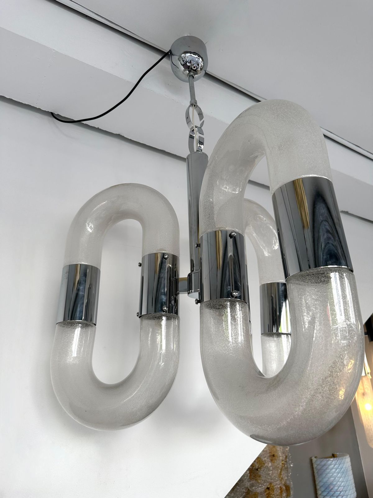 5388.0 Chandelier Murano Glass And Metal By Aldo Nason For Mazzega, Italy, 1970s photo