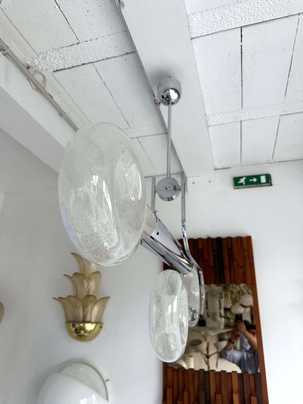 Chandelier Murano Glass And Metal By Aldo Nason For Mazzega, Italy, 1970s photo Lighting