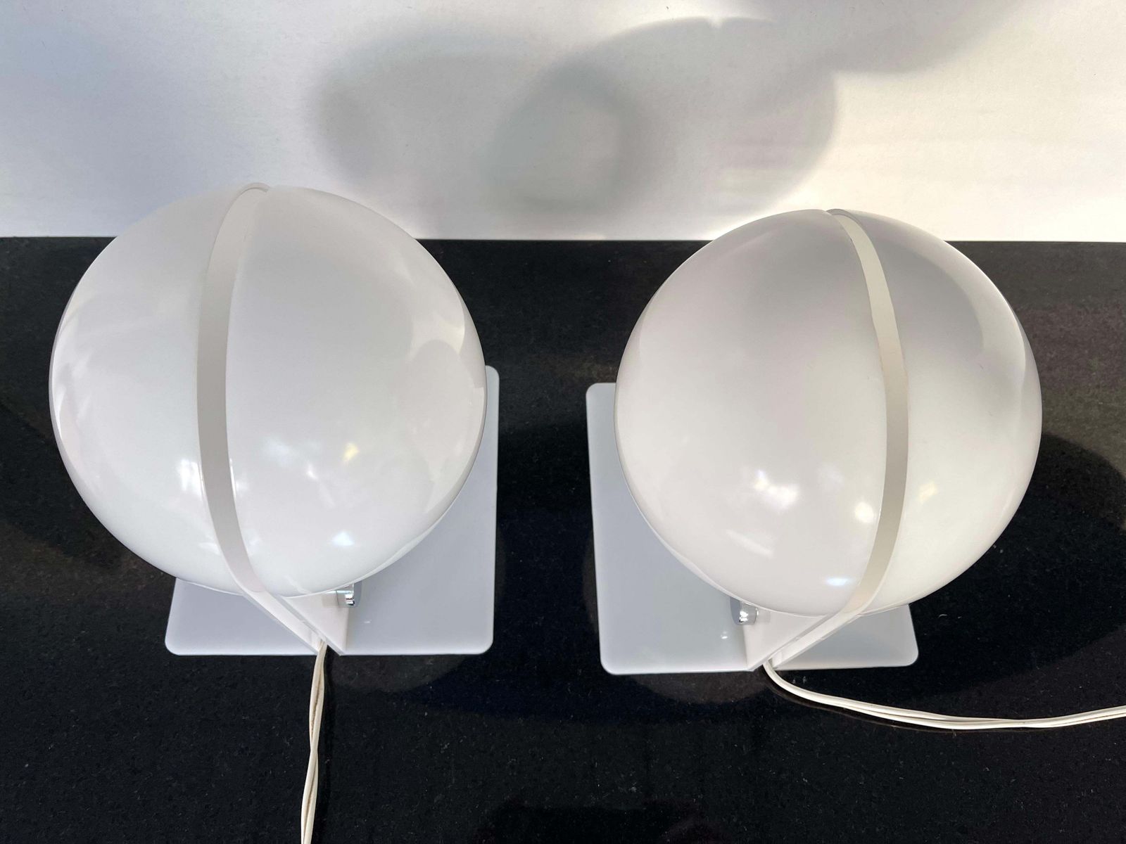 1968.0 Pair Of Lucite Lamps Sirio By Brazzoni Lampa For Harvey Guzzini. Italy, 1970s photo