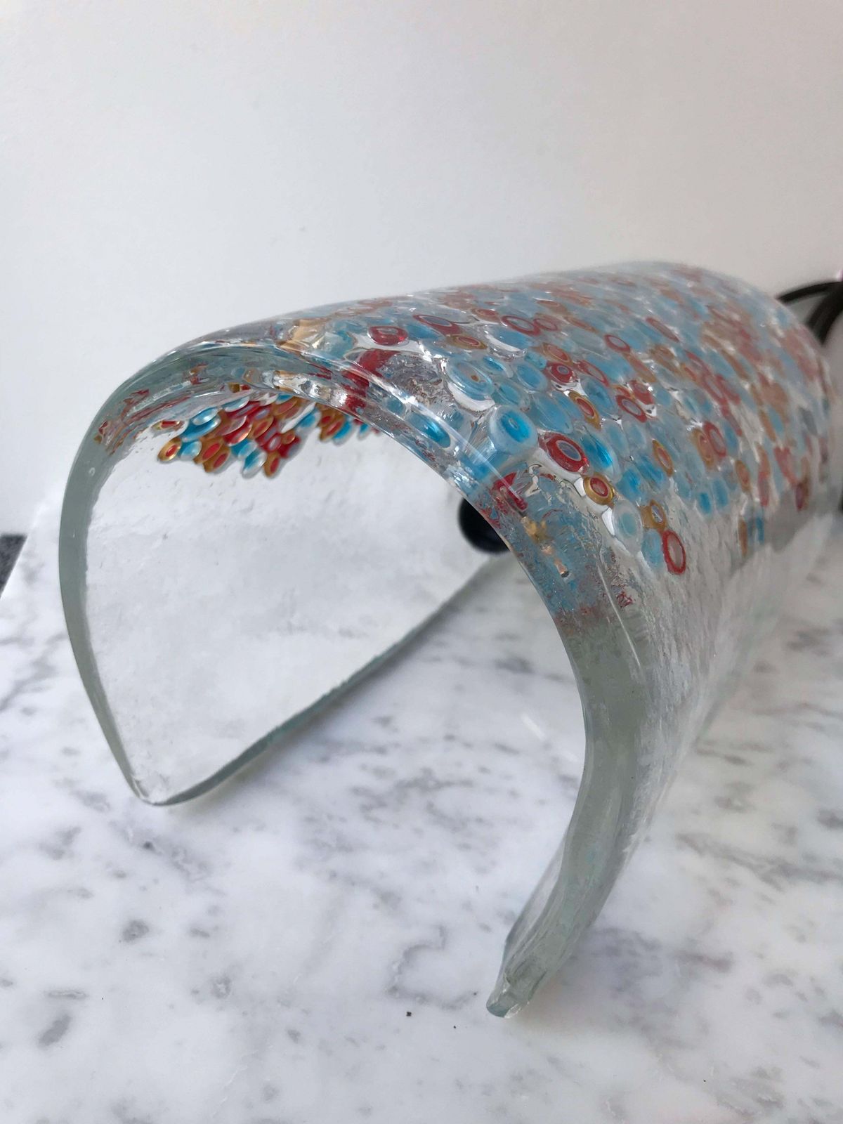 Pair Of Lamps Art Glass By Barbini Murano, Italy, 1980s photo vinterior