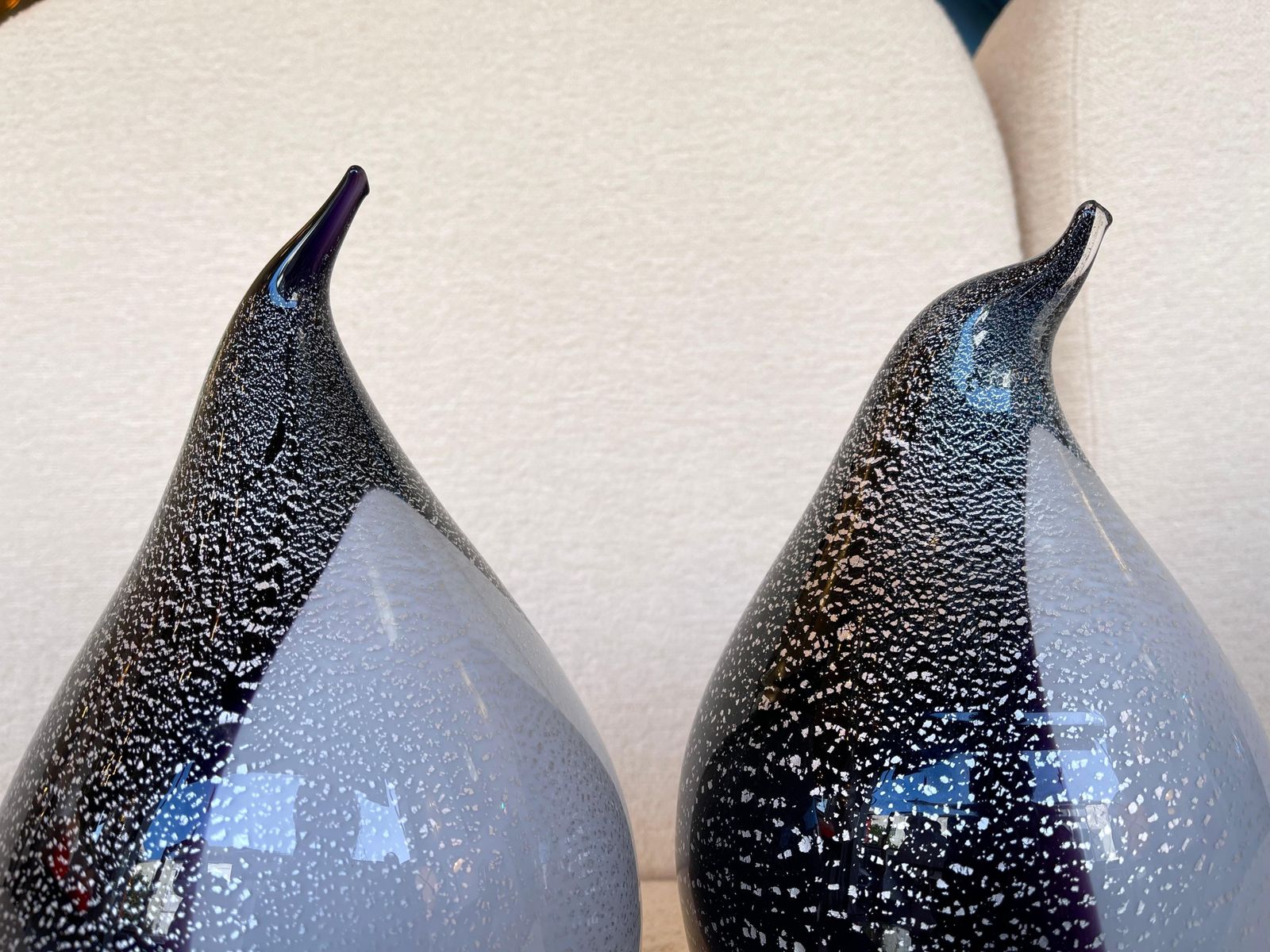 Pair Of Penguin Murano Glass Lamps, Italy, 1980s photo buy