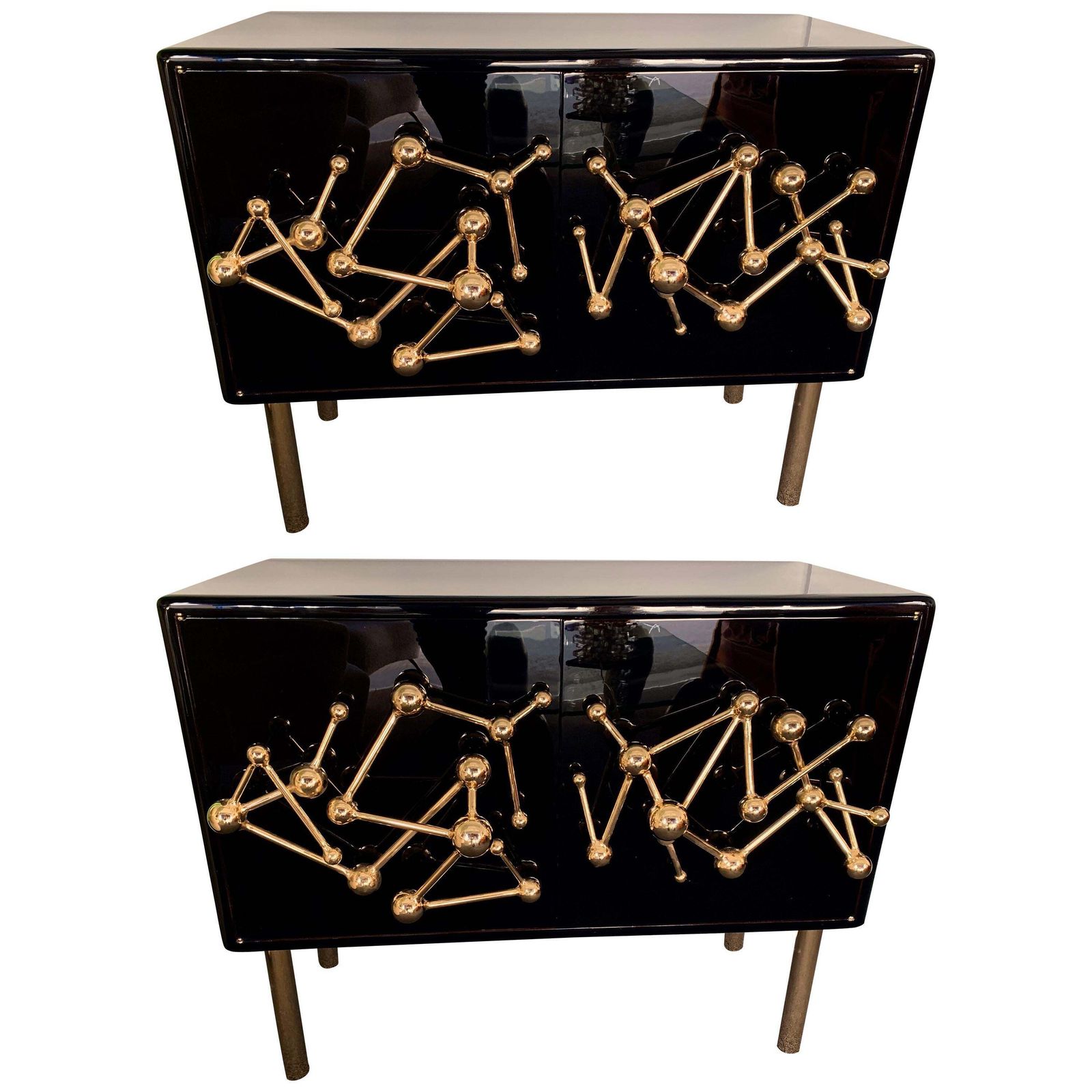 Contemporary Atomo Lacquered Cabinets Buffets By Antonio Cagianelli, Italy