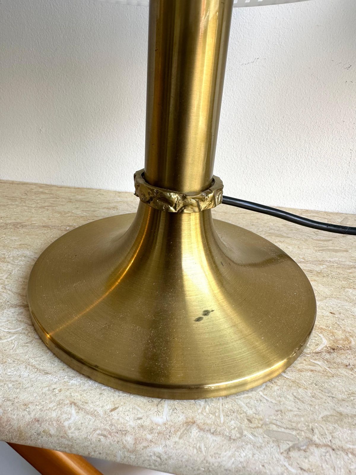 3079.0 Pair Of Lamps Brass And Murano Glass By Angelo Brotto For Esperia. Italy, 1970s photo