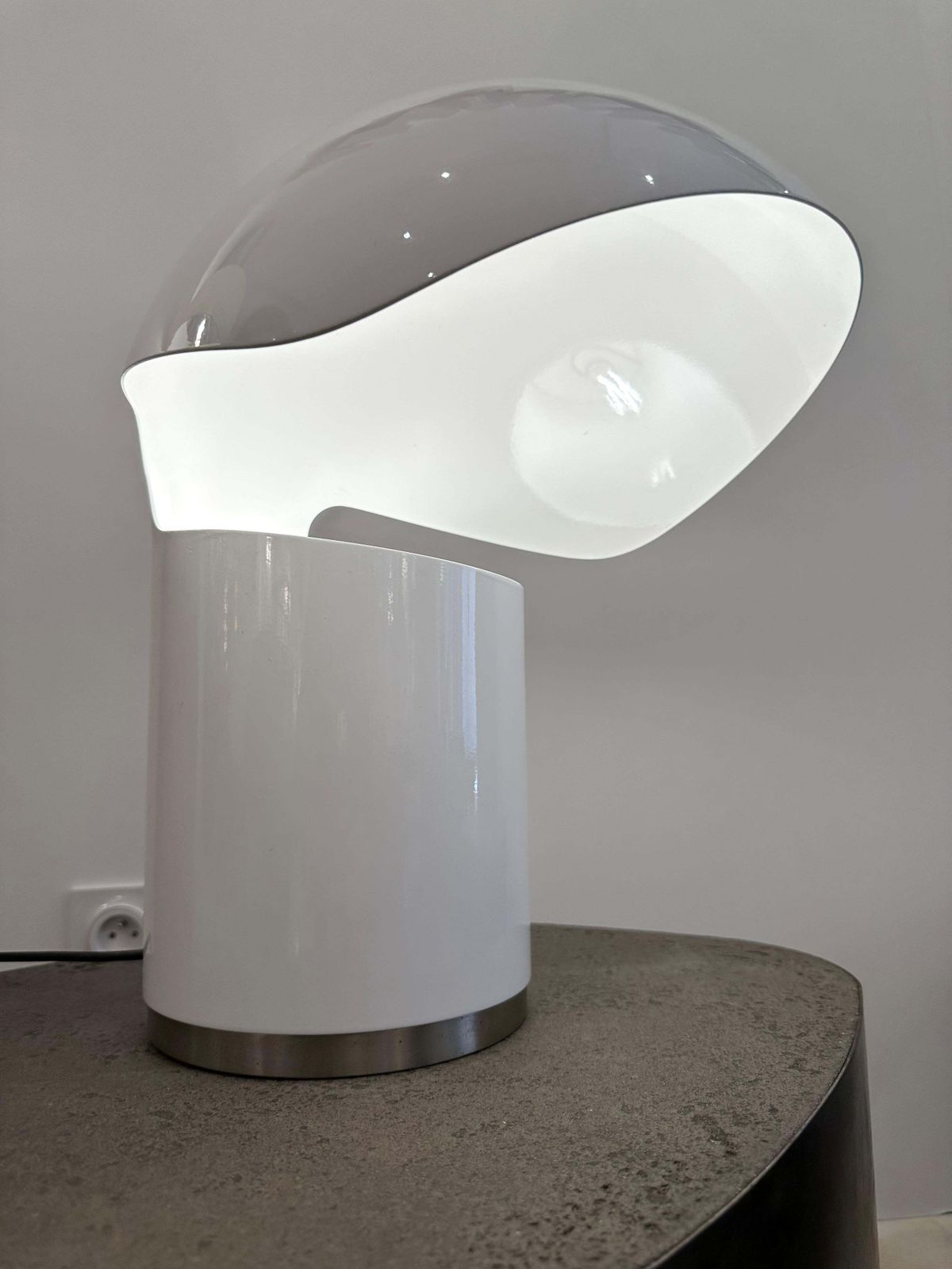 Space Age Metal Lacquered Table Lamp By Franco Buzzi Ceriani, Italy, 1970s photo for sale