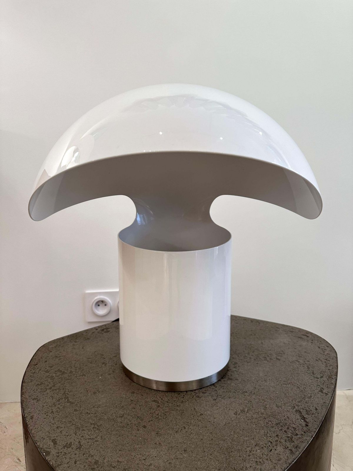 photo for sale Space Age Metal Lacquered Table Lamp By Franco Buzzi Ceriani, Italy, 1970s