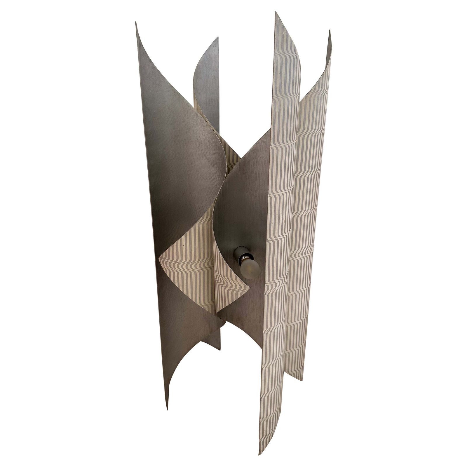 Mid Century Modern Metal Sculpture Floor Lamp By Burchiellaro, Italy, 1970s