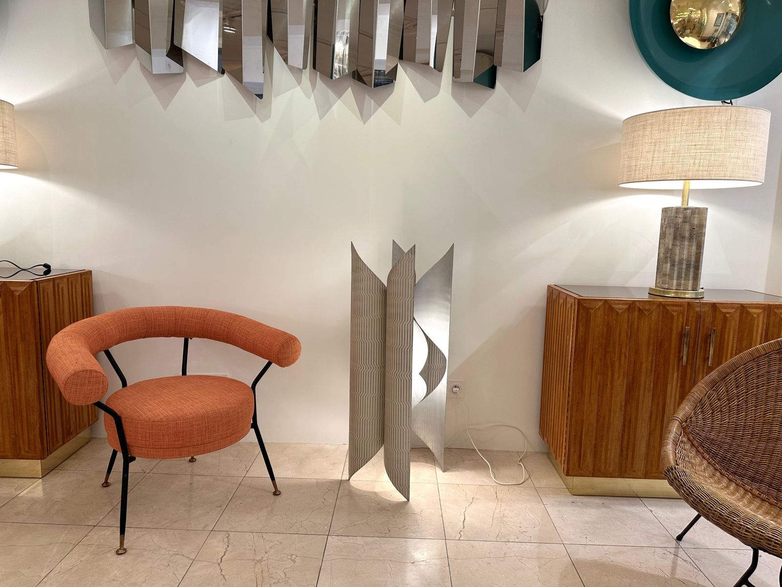 Mid Century Modern Metal Sculpture Floor Lamp By Burchiellaro, Italy, 1970s photo 5388.0