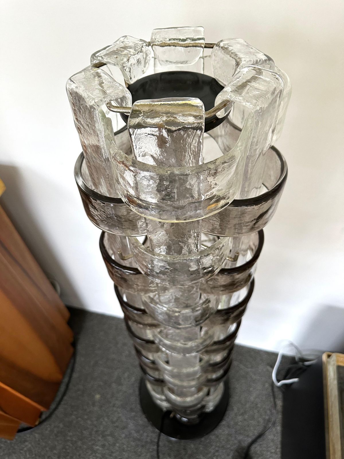 Lighting Floor Lamp Lt378 Murano Glass By Carlo Nason For Mazzega, Italy, 1970s photo