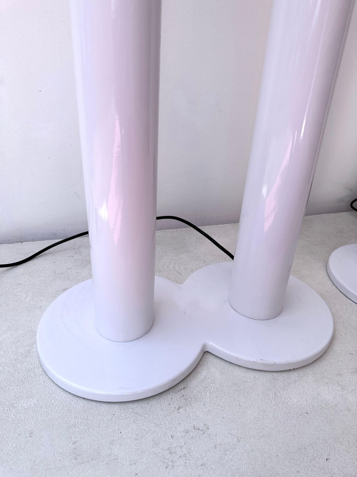 Pair Of Metal Floor Lamps Boy And Girl By Remo Buti For Neofos, Italy, 1980s photo vintage