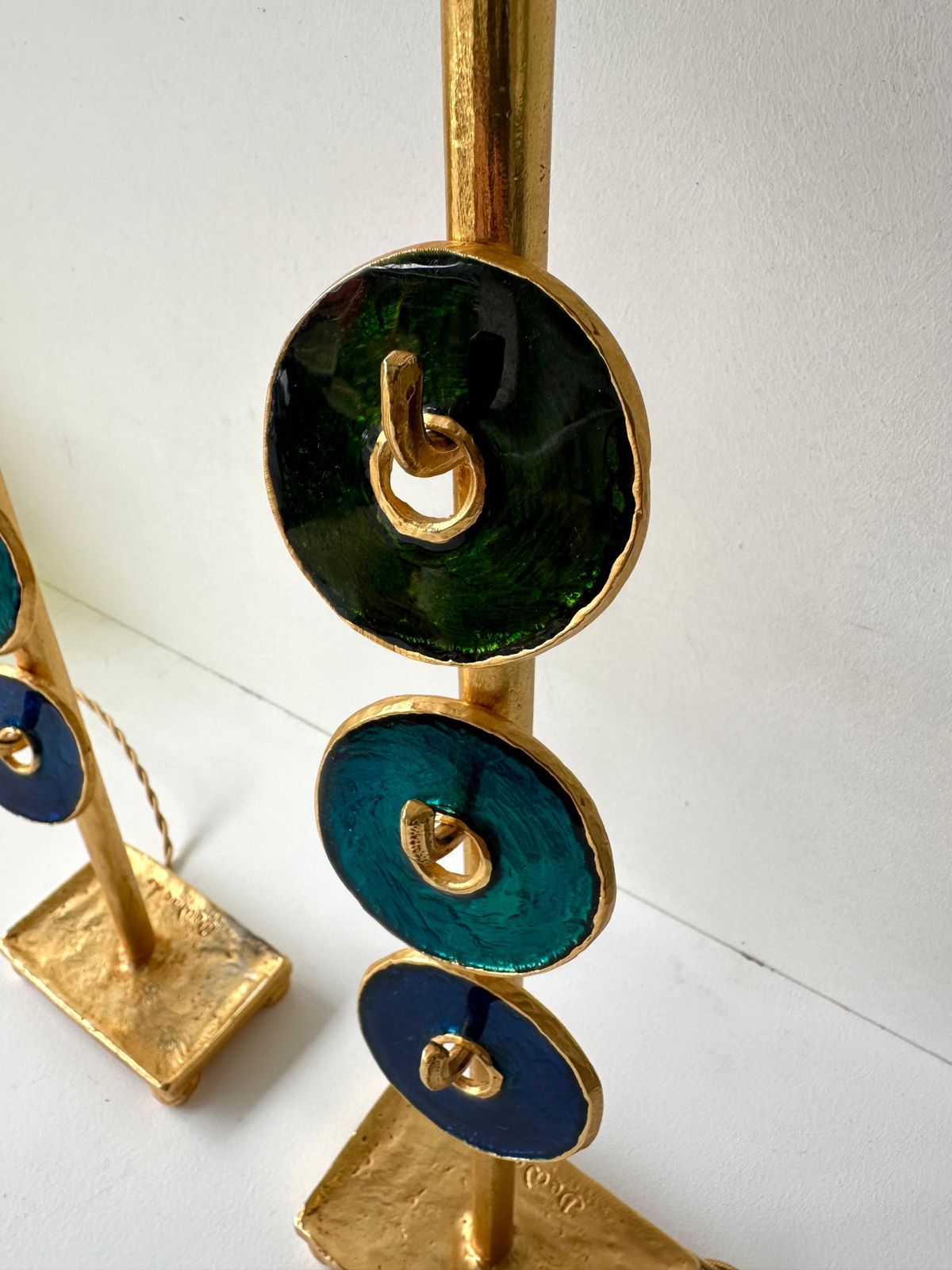 4105.0 Pair Of Lamps By Nicolas Dewael For Fondica, France, 1990s photo