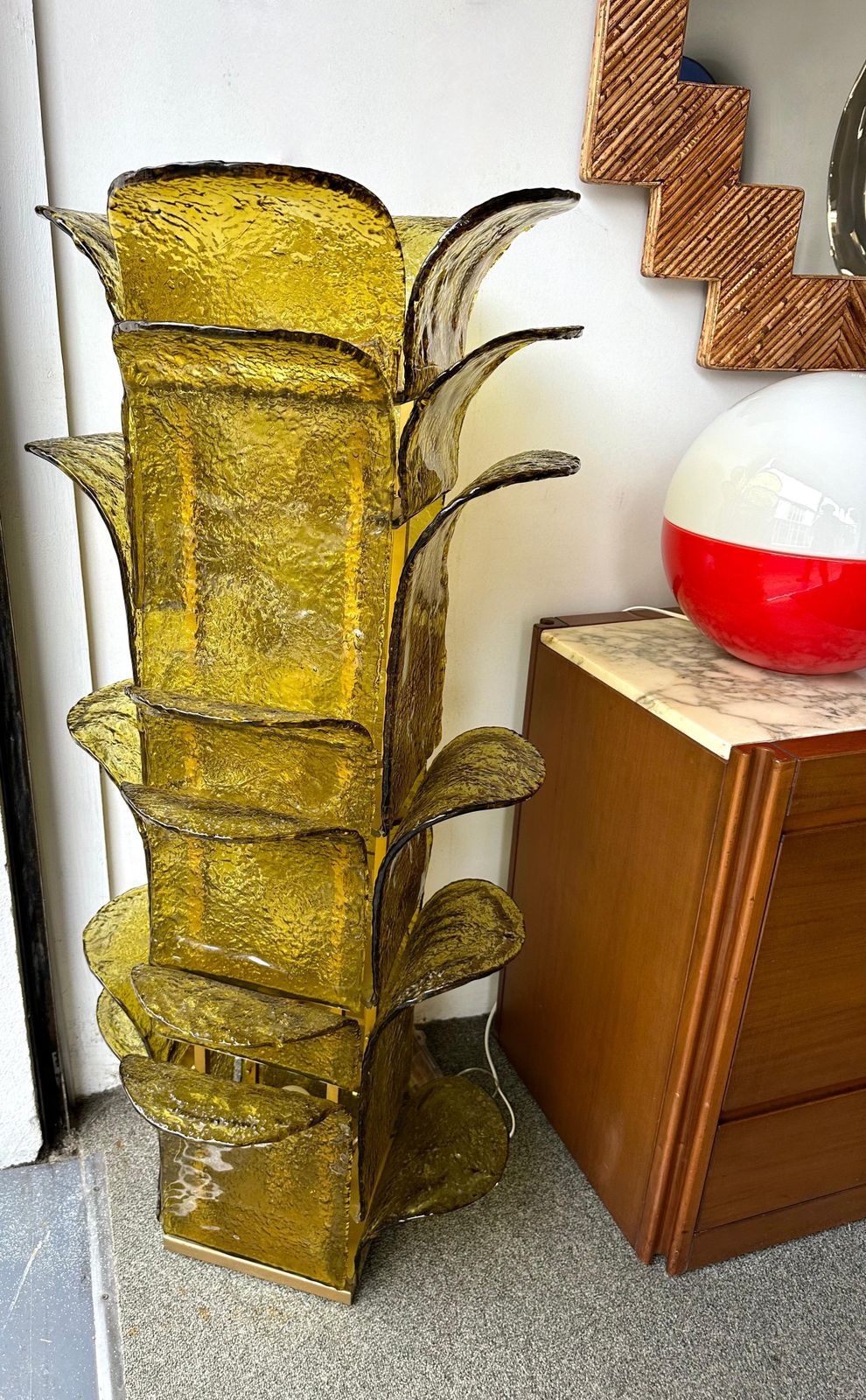 Cactus Floor Lamp Murano Glass By Carlo Nason For Mazzega, Italy, 1970s photo 14539.0