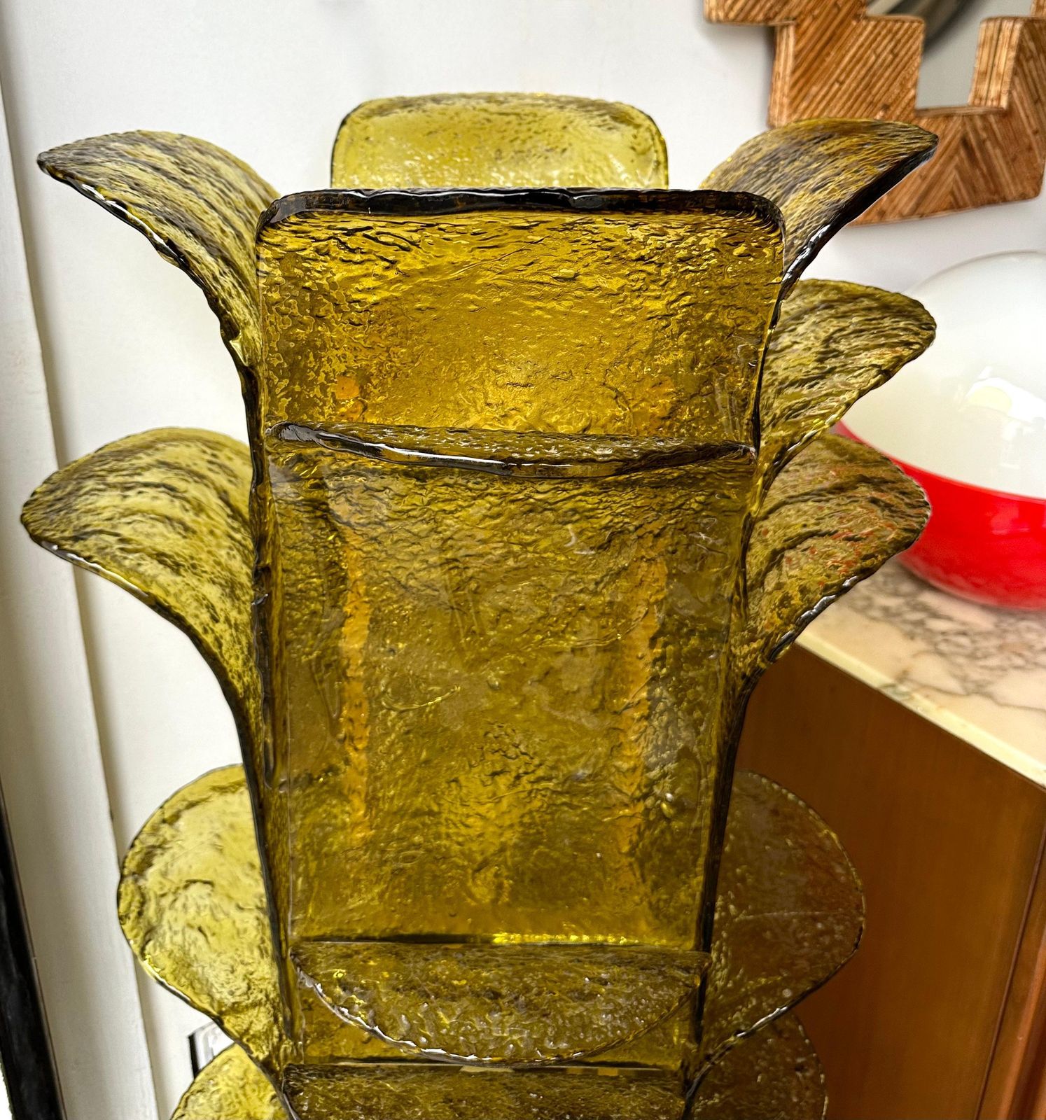 Cactus Floor Lamp Murano Glass By Carlo Nason For Mazzega, Italy, 1970s photo vinterior